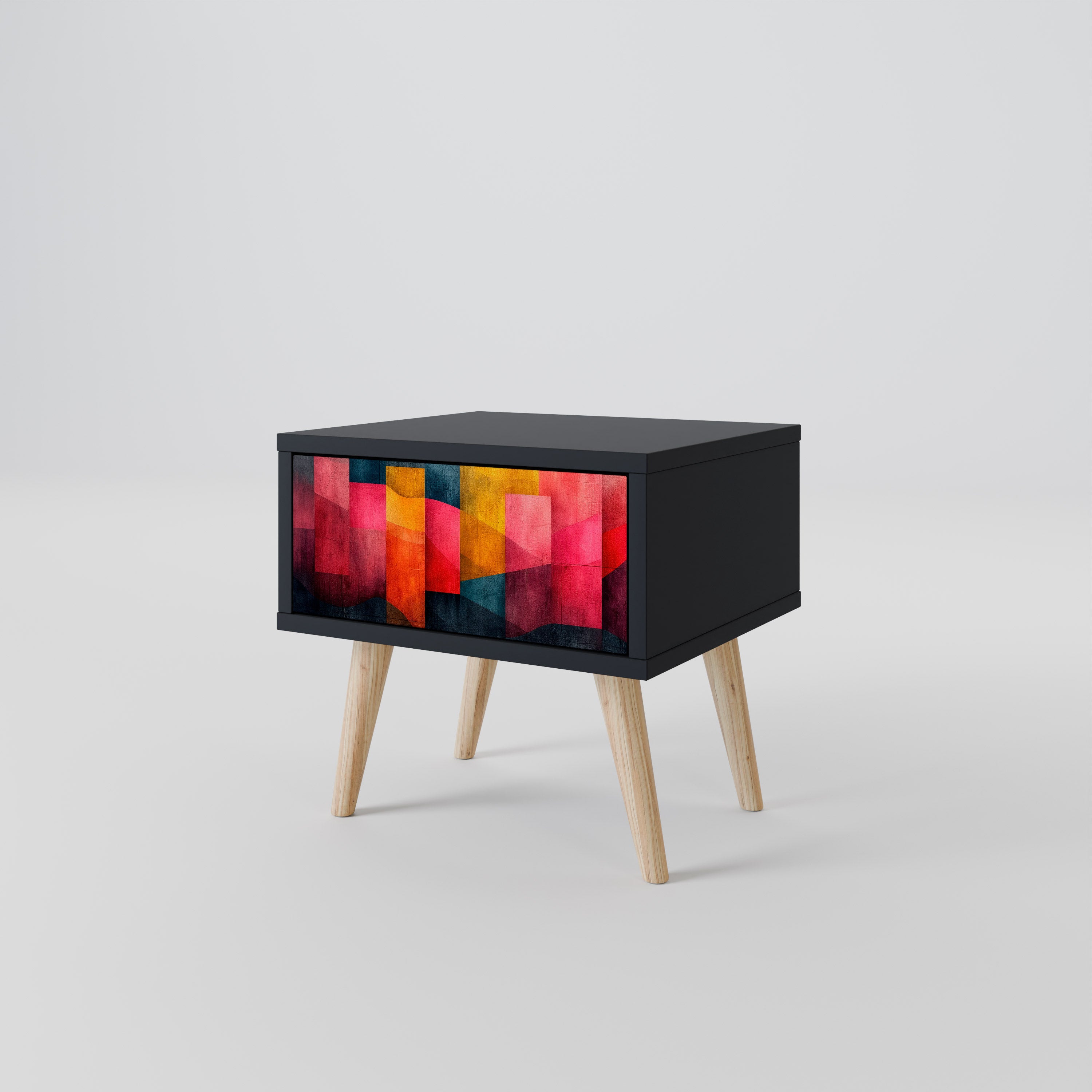COLORFUL SOUNDS Nightstand in Black Finish