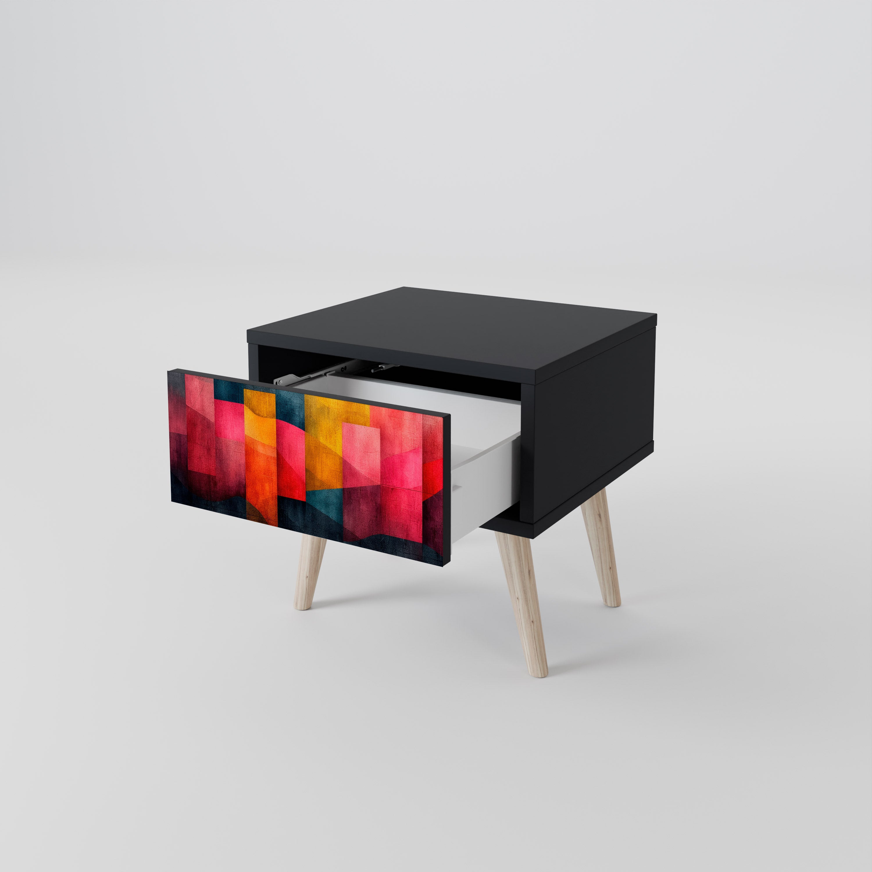 COLORFUL SOUNDS Nightstand in Black Finish