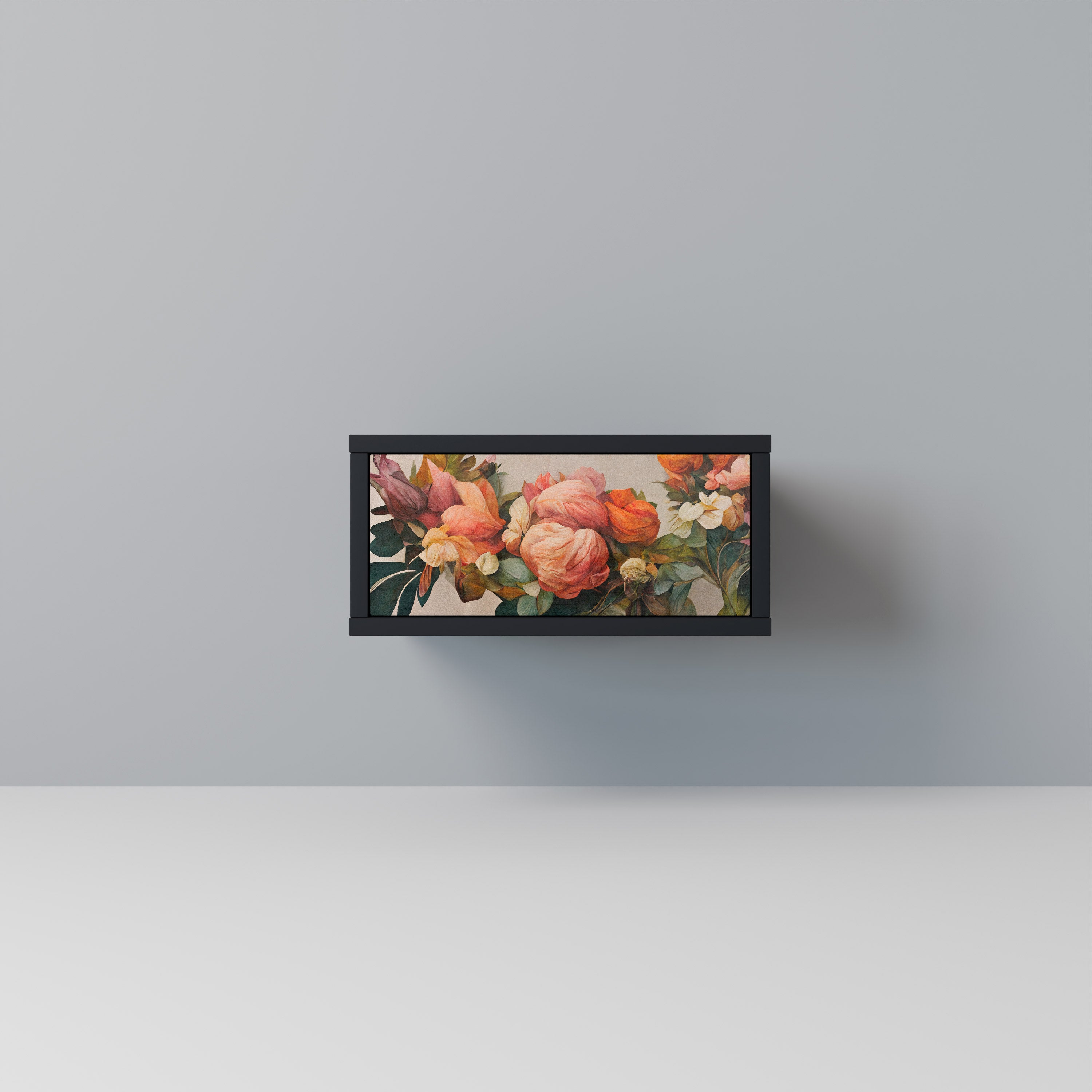 BELLEZA CON ESTILO Mesita de noche en acabado negro
