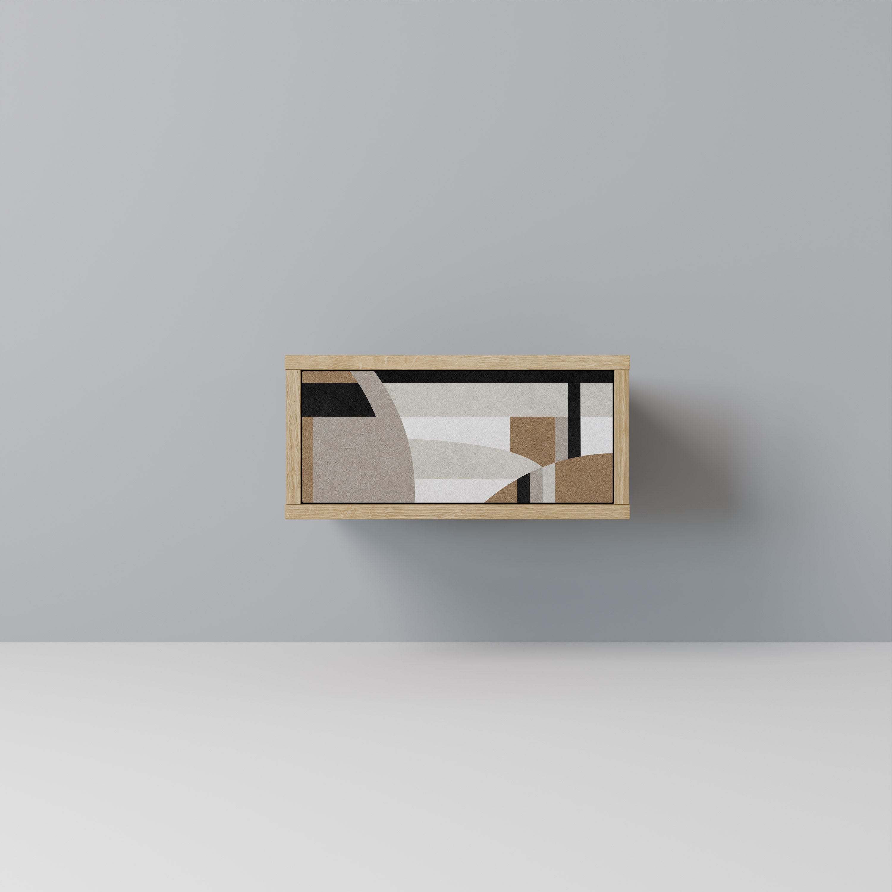 DELICATE MEMENTO Nightstand in Oak Effect
