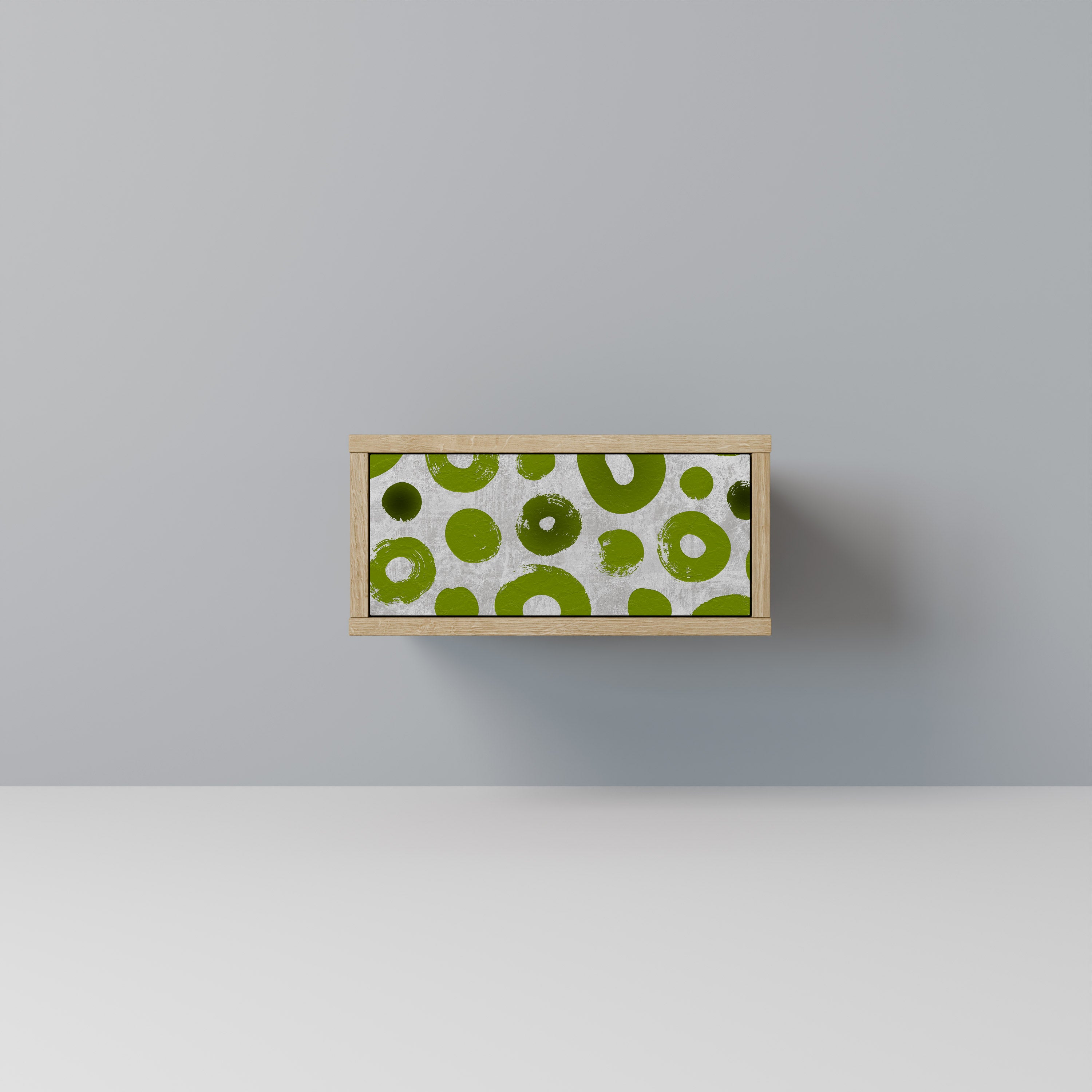 Mesita de noche GREEN RHAPSODY efecto roble