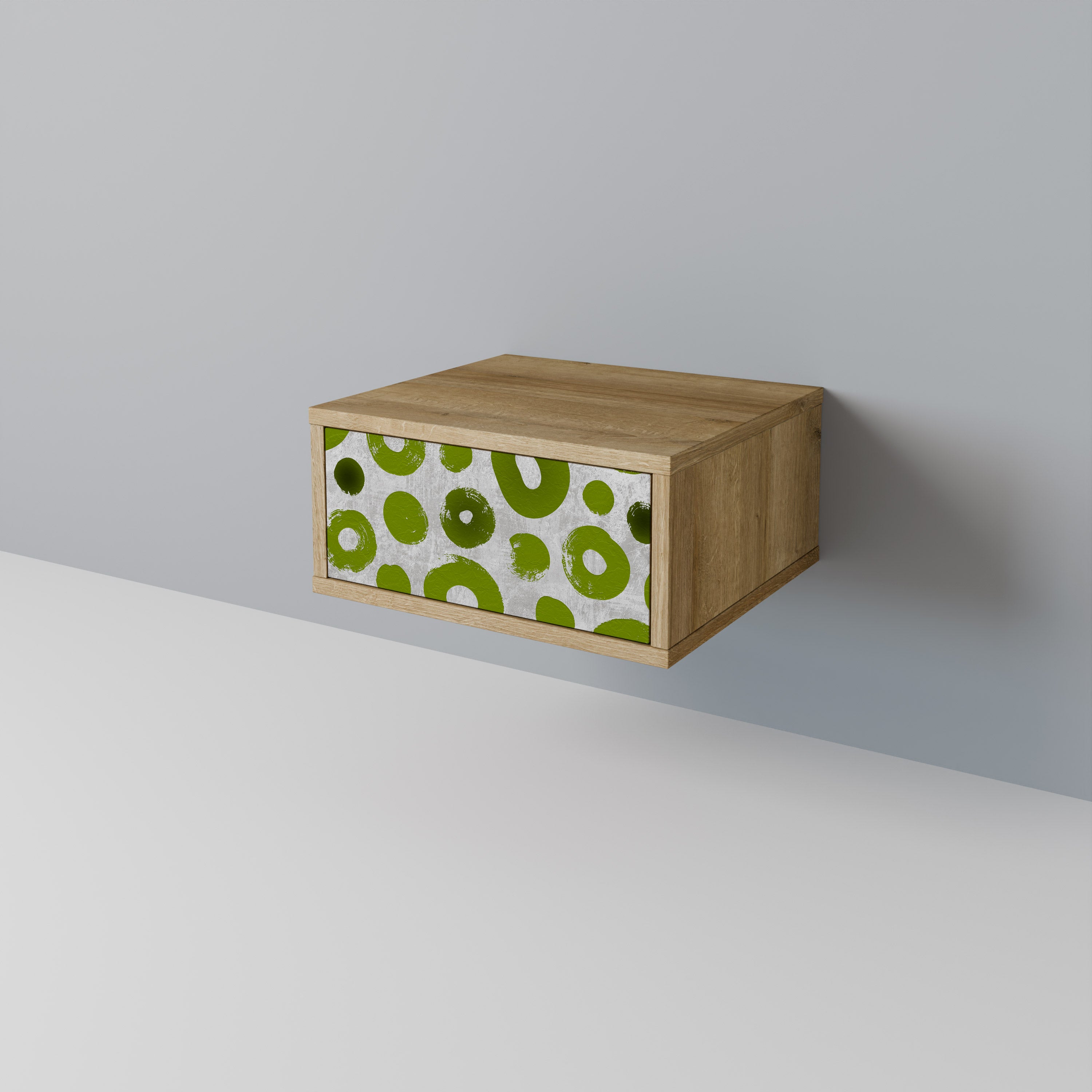 Mesita de noche GREEN RHAPSODY efecto roble