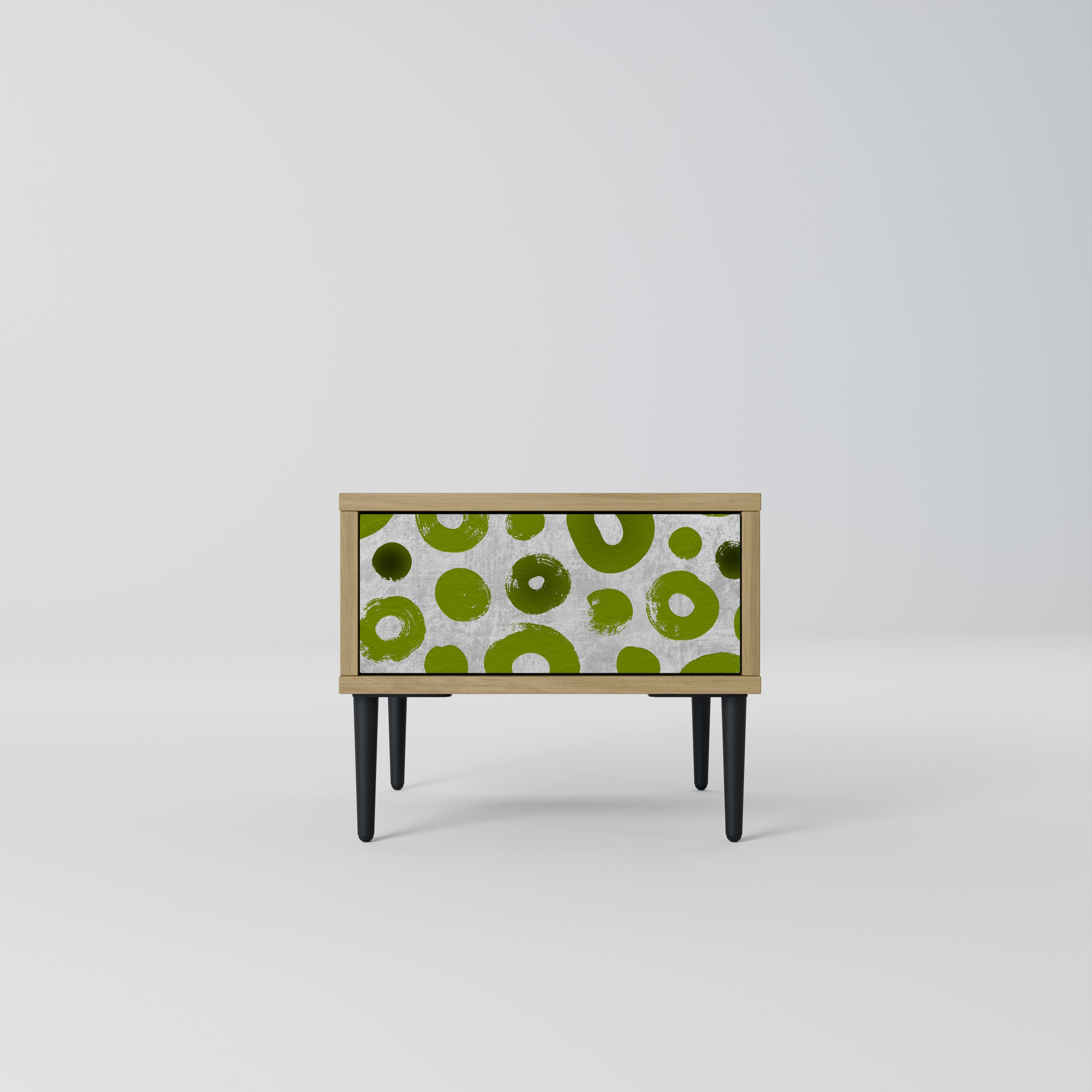 Mesita de noche GREEN RHAPSODY efecto roble
