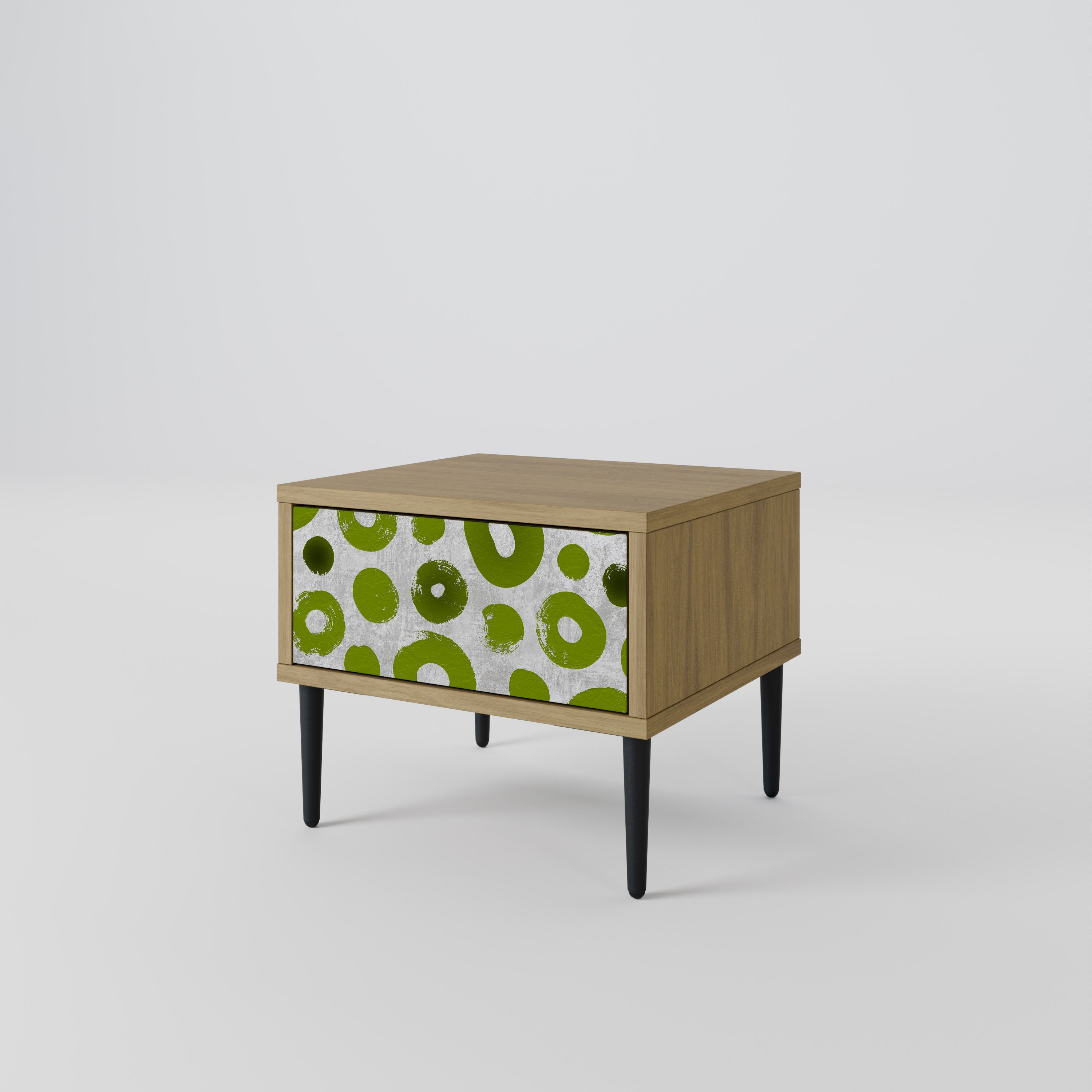 Mesita de noche GREEN RHAPSODY efecto roble