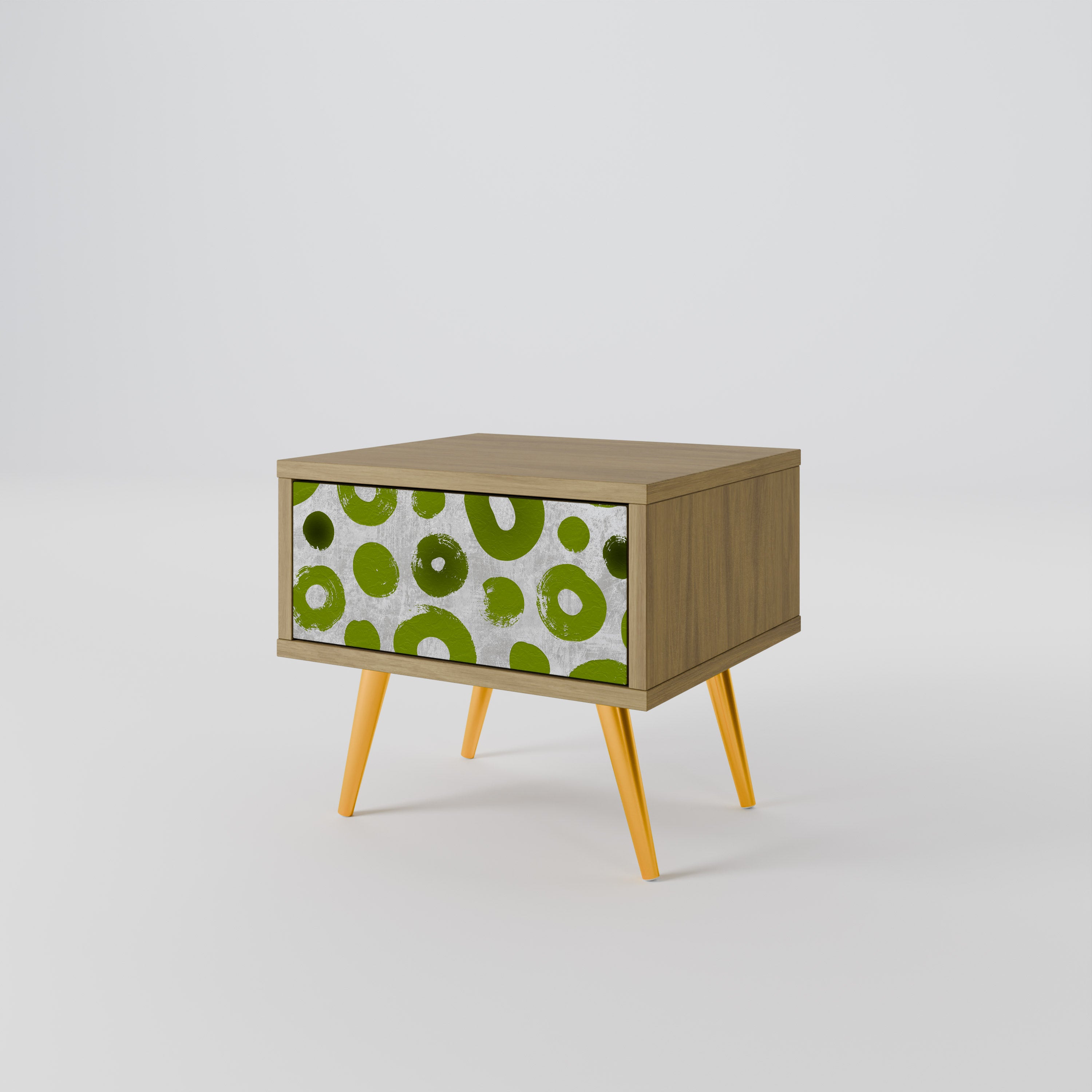 Mesita de noche GREEN RHAPSODY efecto roble