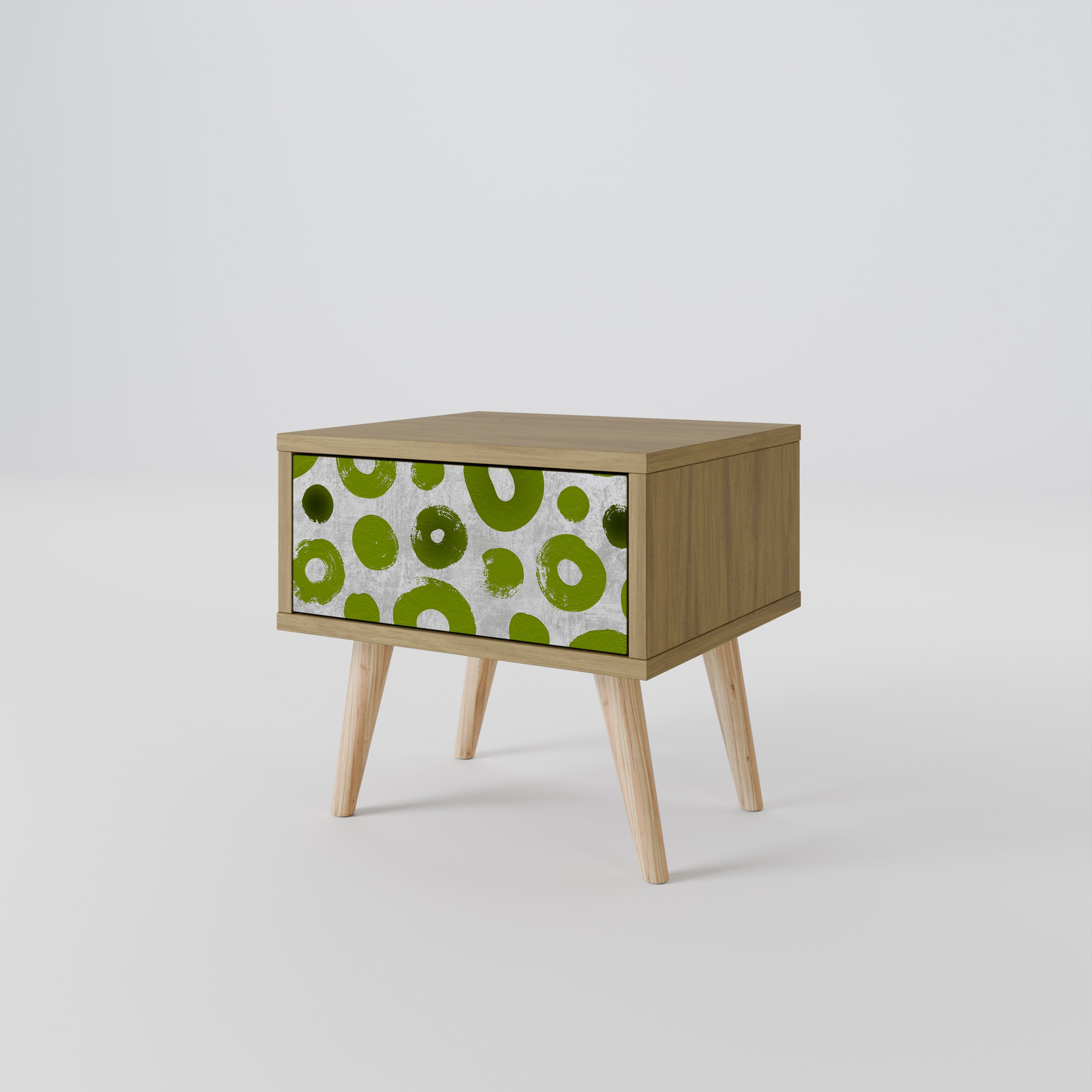 Mesita de noche GREEN RHAPSODY efecto roble
