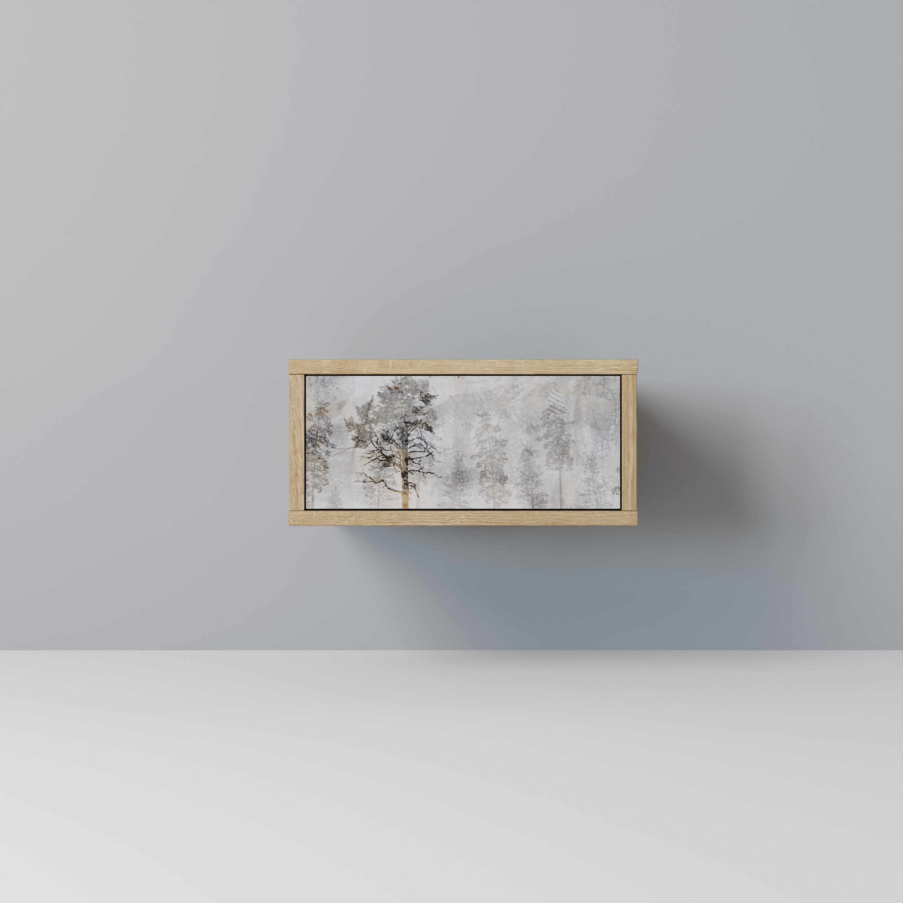 Mesita de noche FADE IN THE TREES en efecto roble