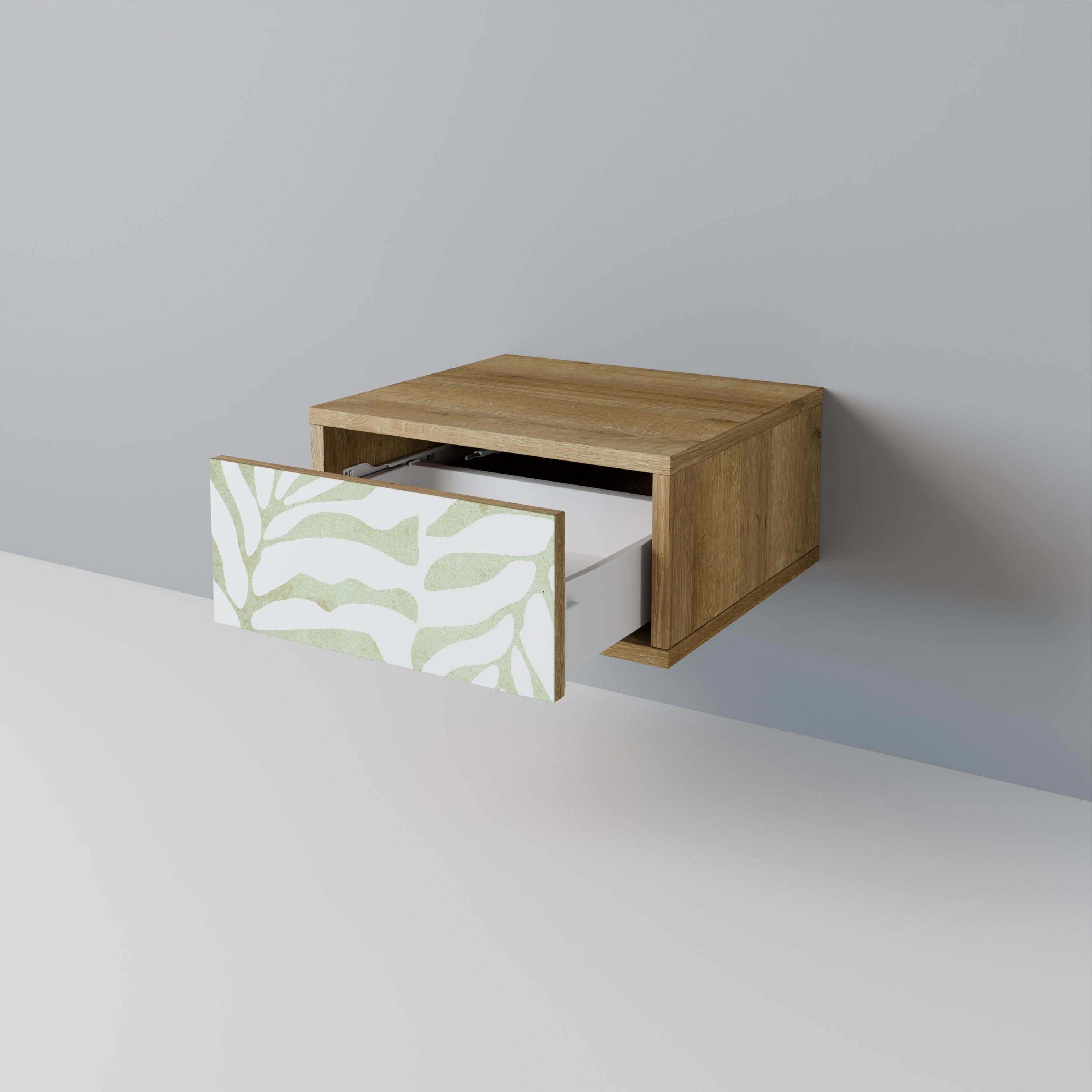 Mesita de noche BOTANICAL SPARK efecto roble