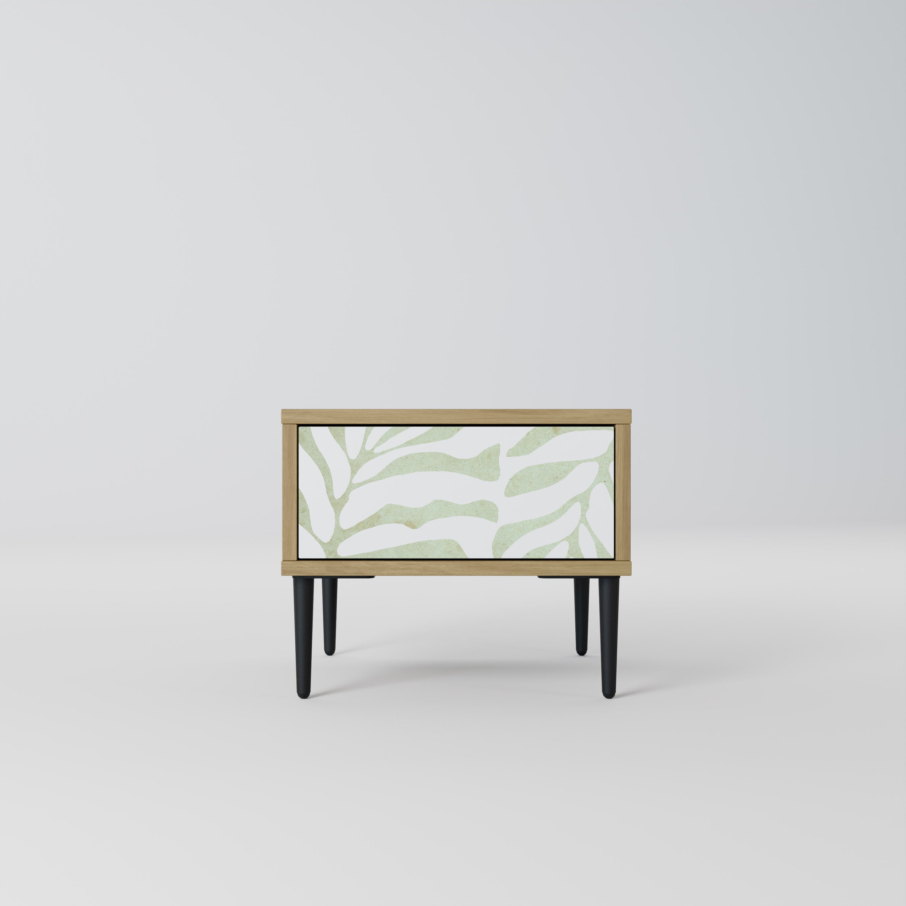 Mesita de noche BOTANICAL SPARK efecto roble