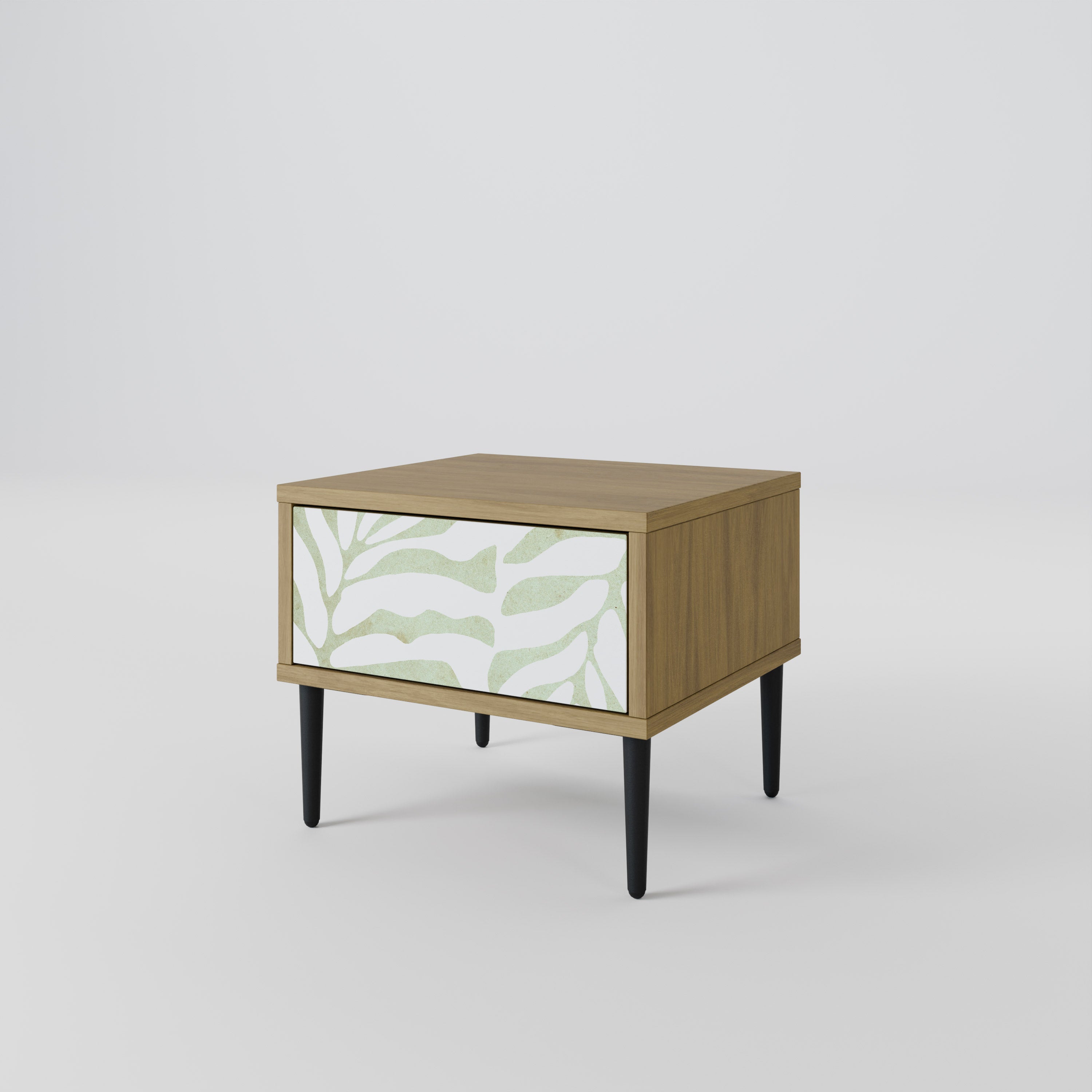 Mesita de noche BOTANICAL SPARK efecto roble