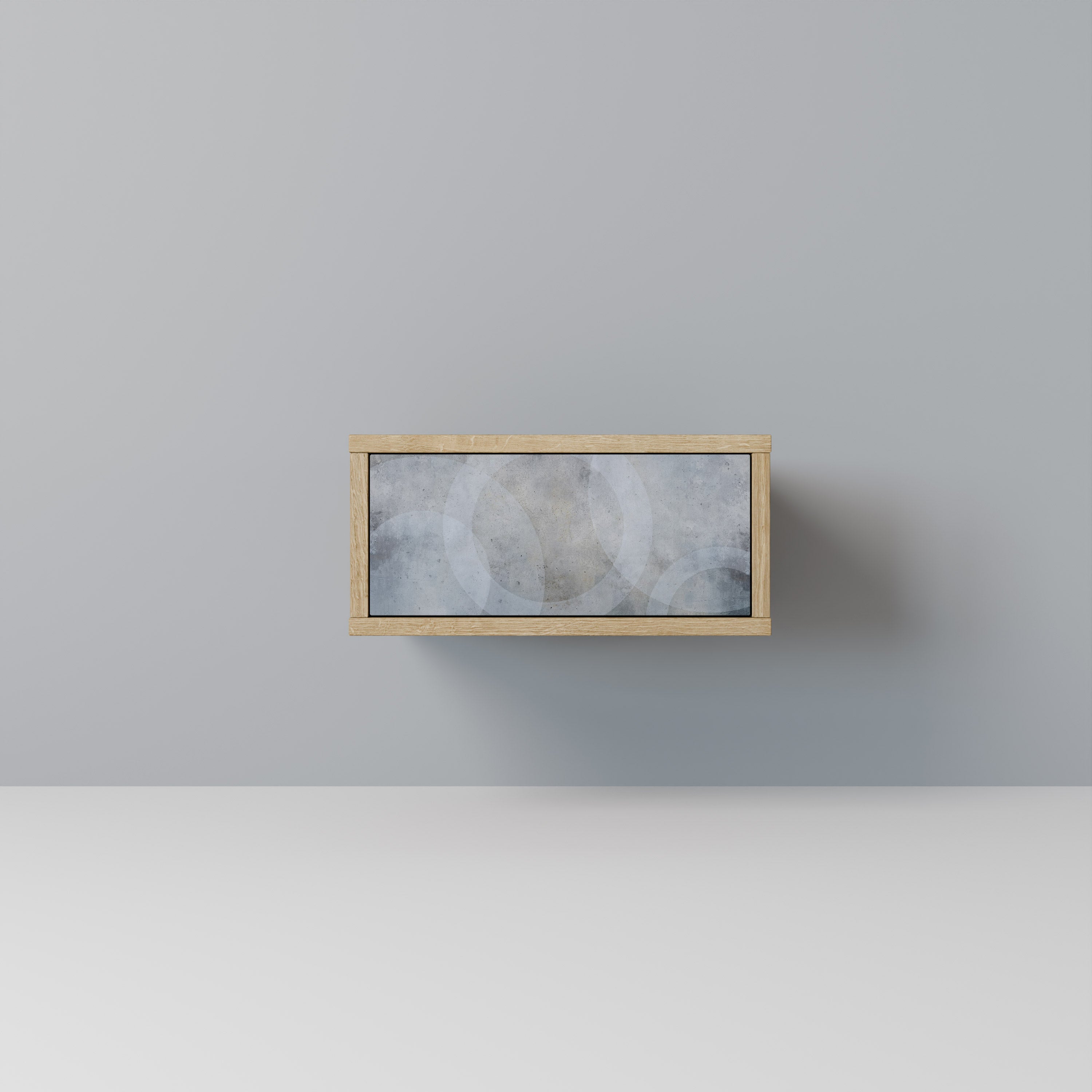 Mesita de noche MUTED ARC con efecto roble