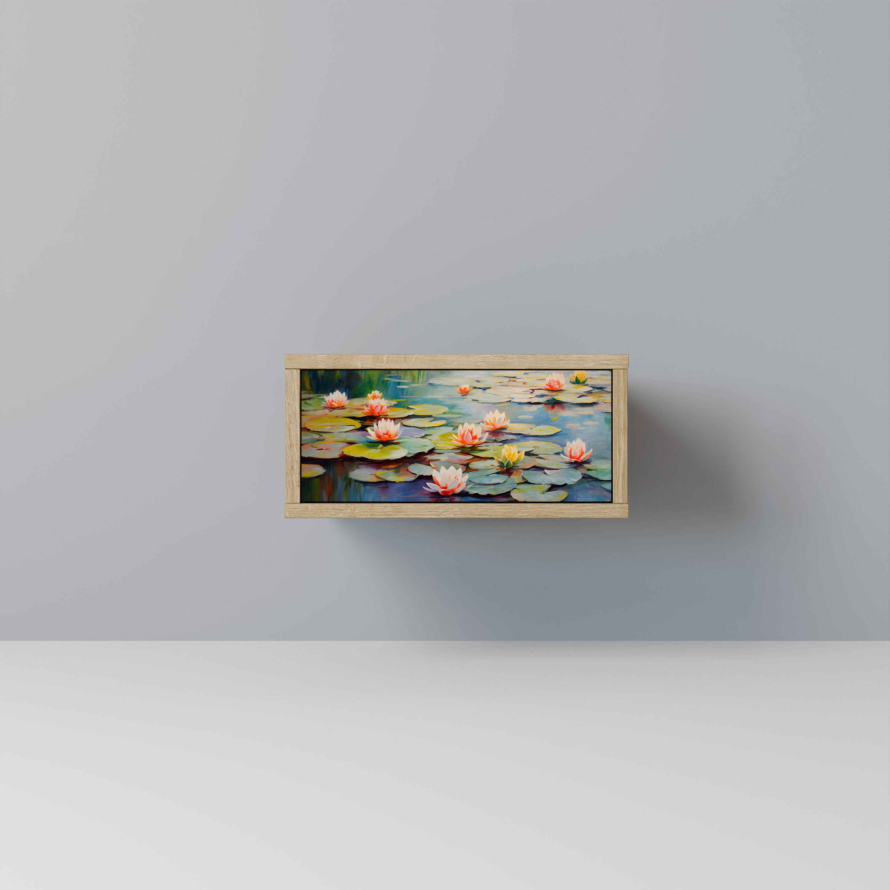 Mesita de noche BLOOMING WATERS efecto roble