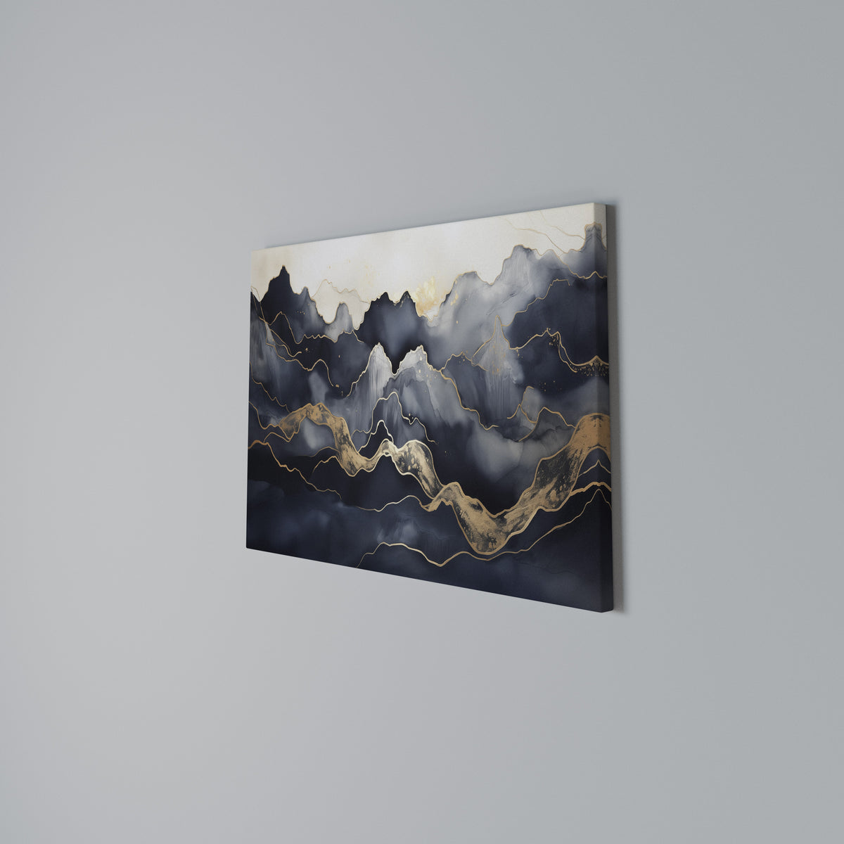 GOLDEN ALPINE BLISS Cuadro en lienzo horizontal