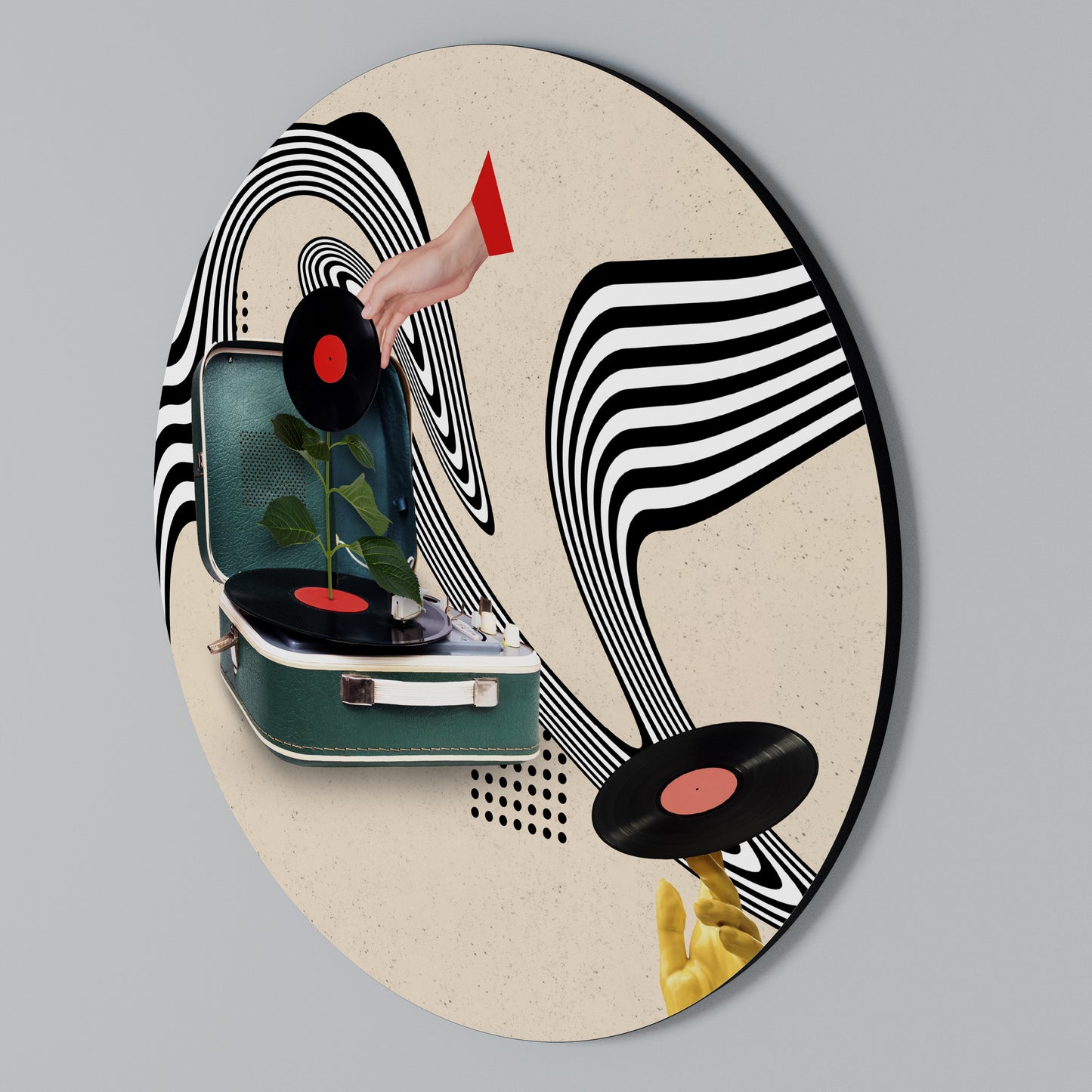 VINYL VARIATION Arte de pared redondo