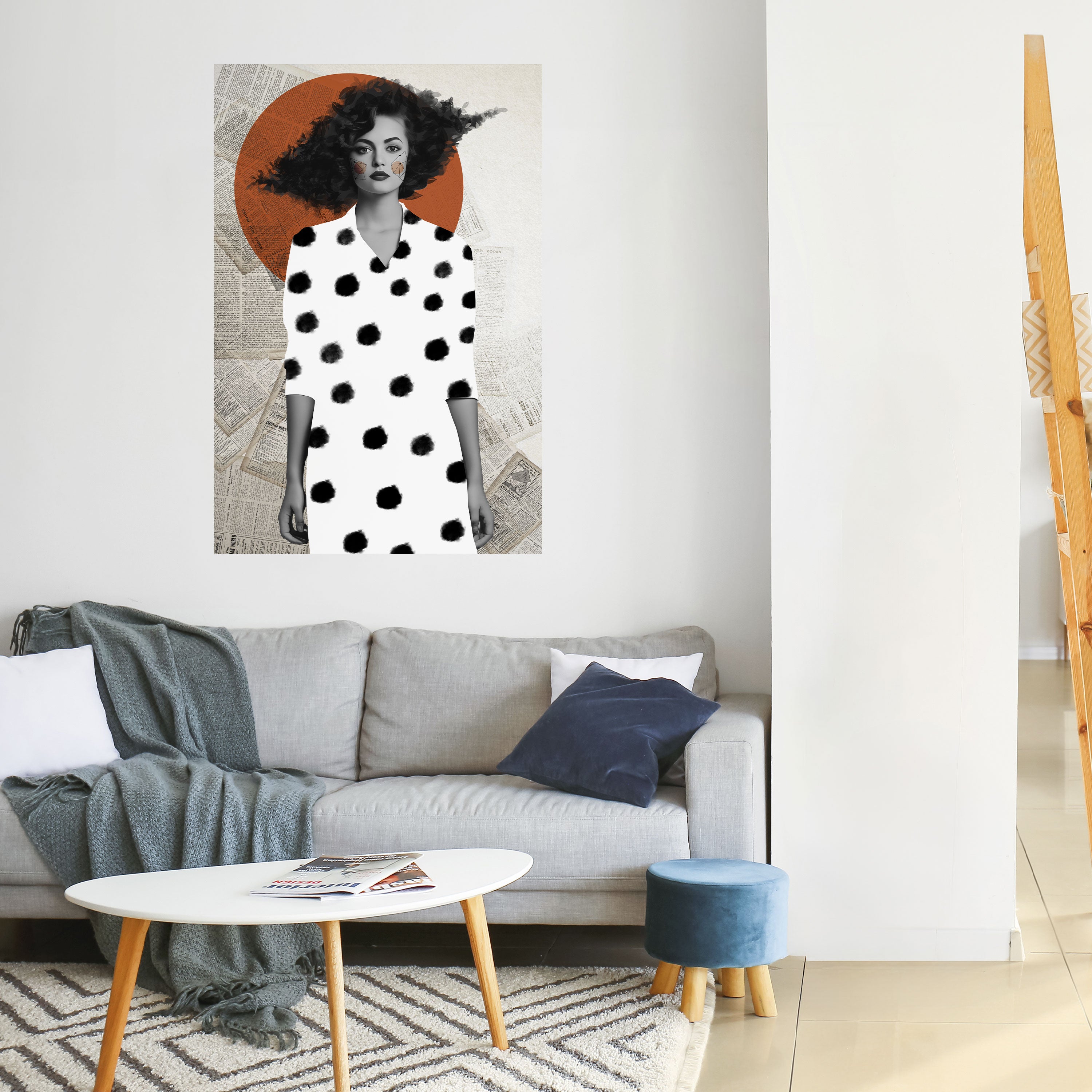 CLASSIC COOL DOTS Peel and Stick Vertical Poster