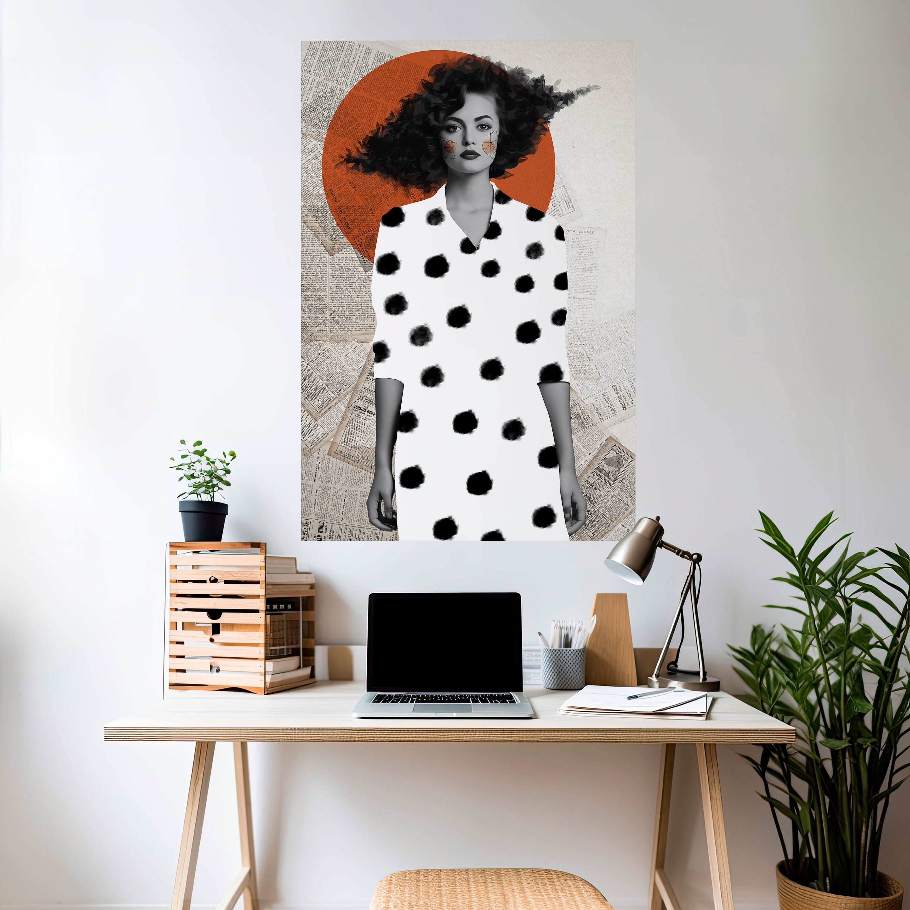 CLASSIC COOL DOTS Peel and Stick Vertical Poster