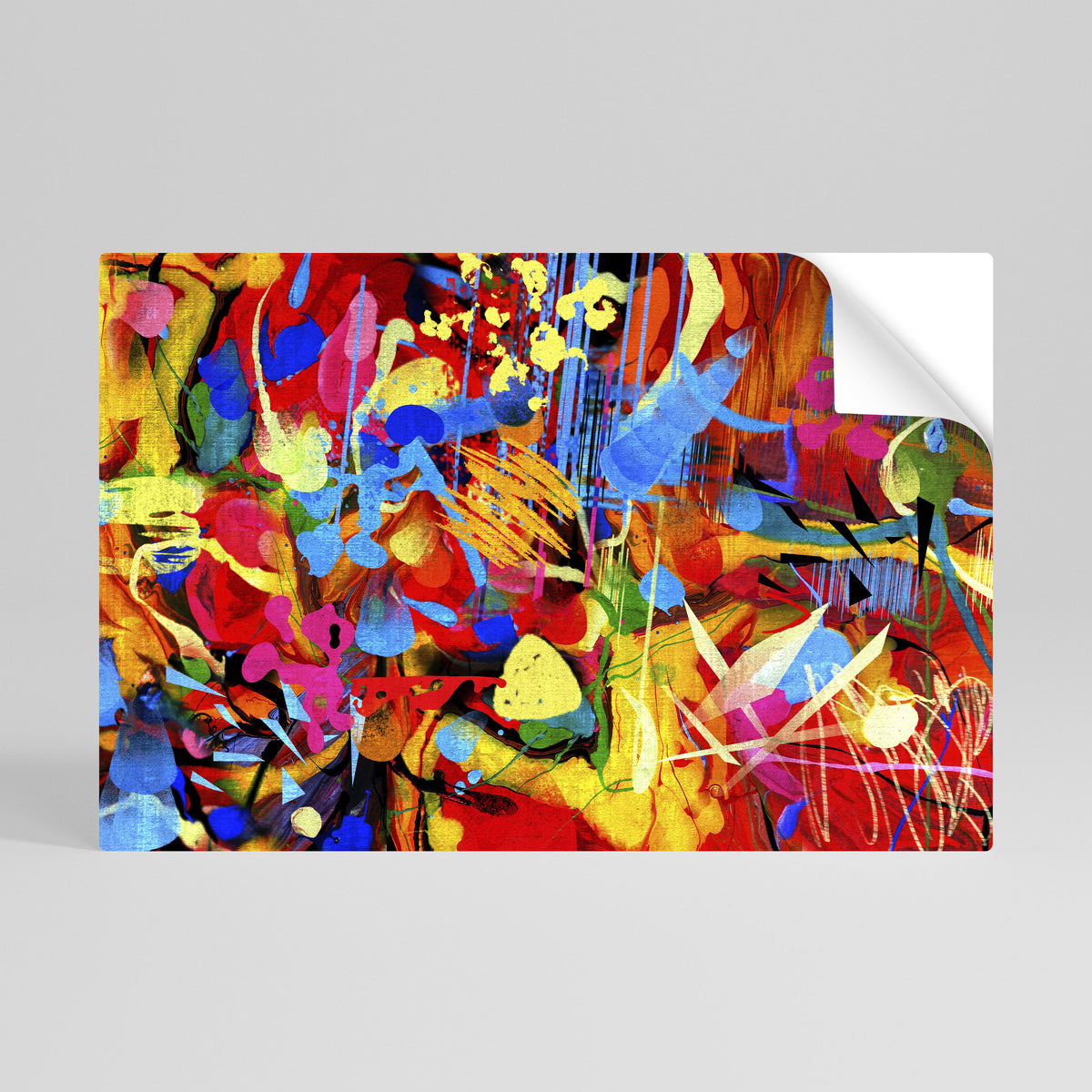 ABSTRACT RHAPSODY Póster adhesivo horizontal