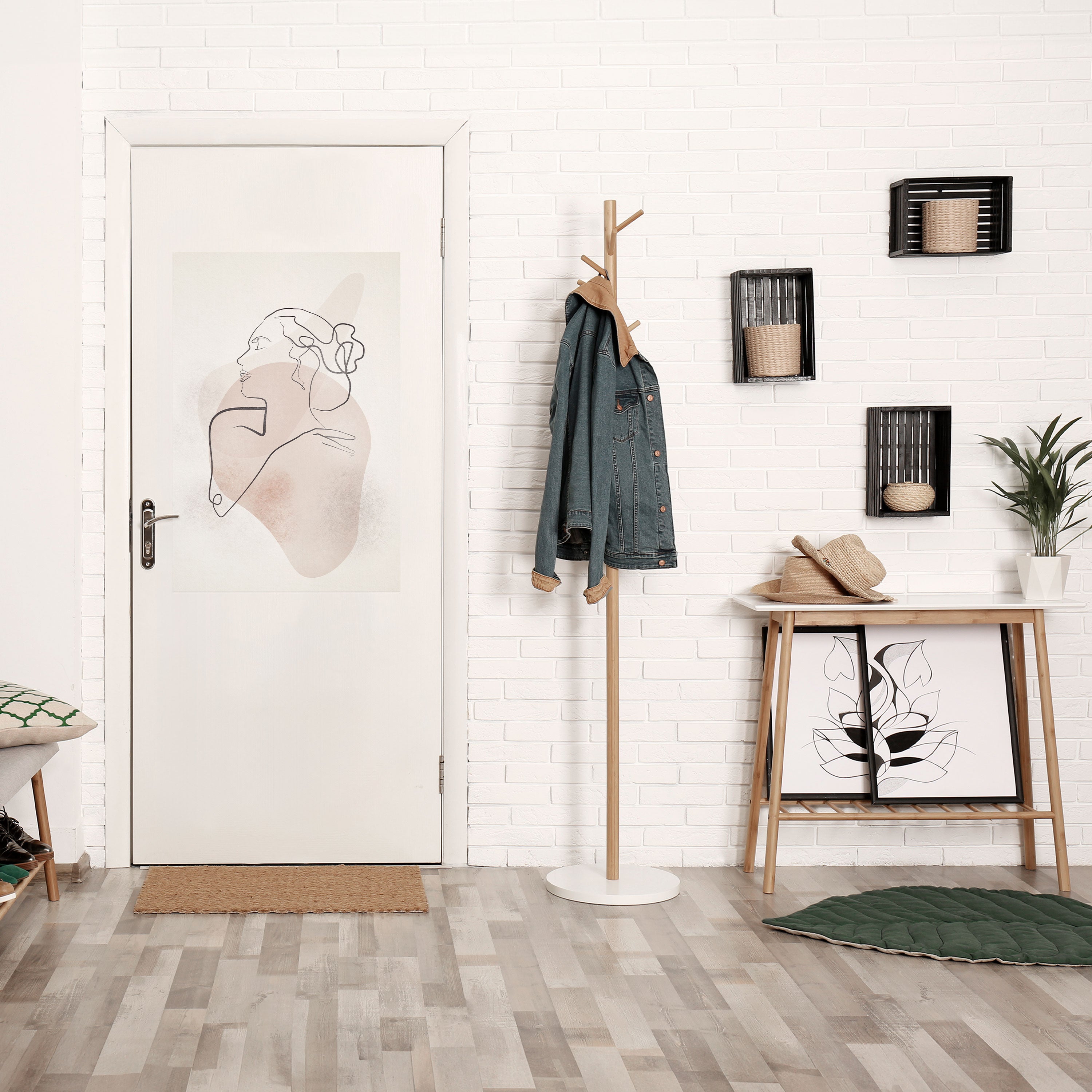 GRACEFUL LINES Peel and Stick Vertical Poster