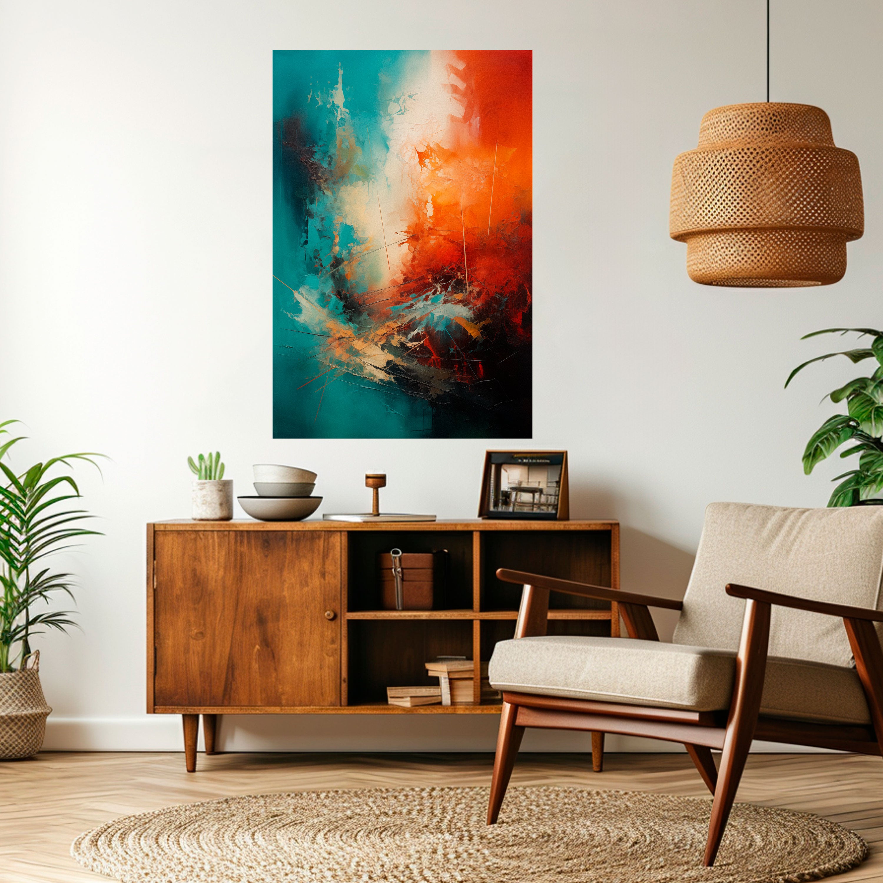 FIERY FUSION Peel and Stick Vertical Poster