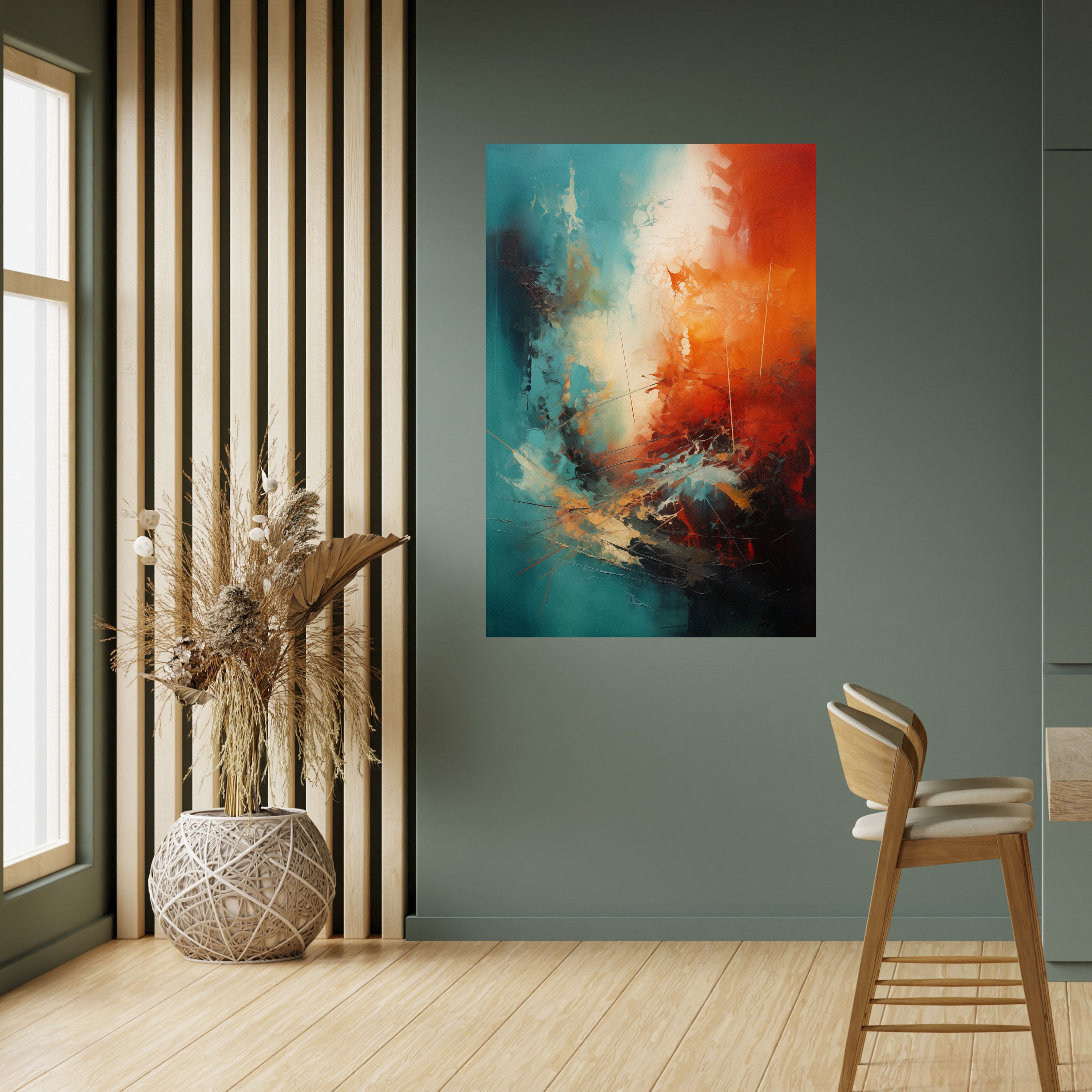 FIERY FUSION Peel and Stick Vertical Poster