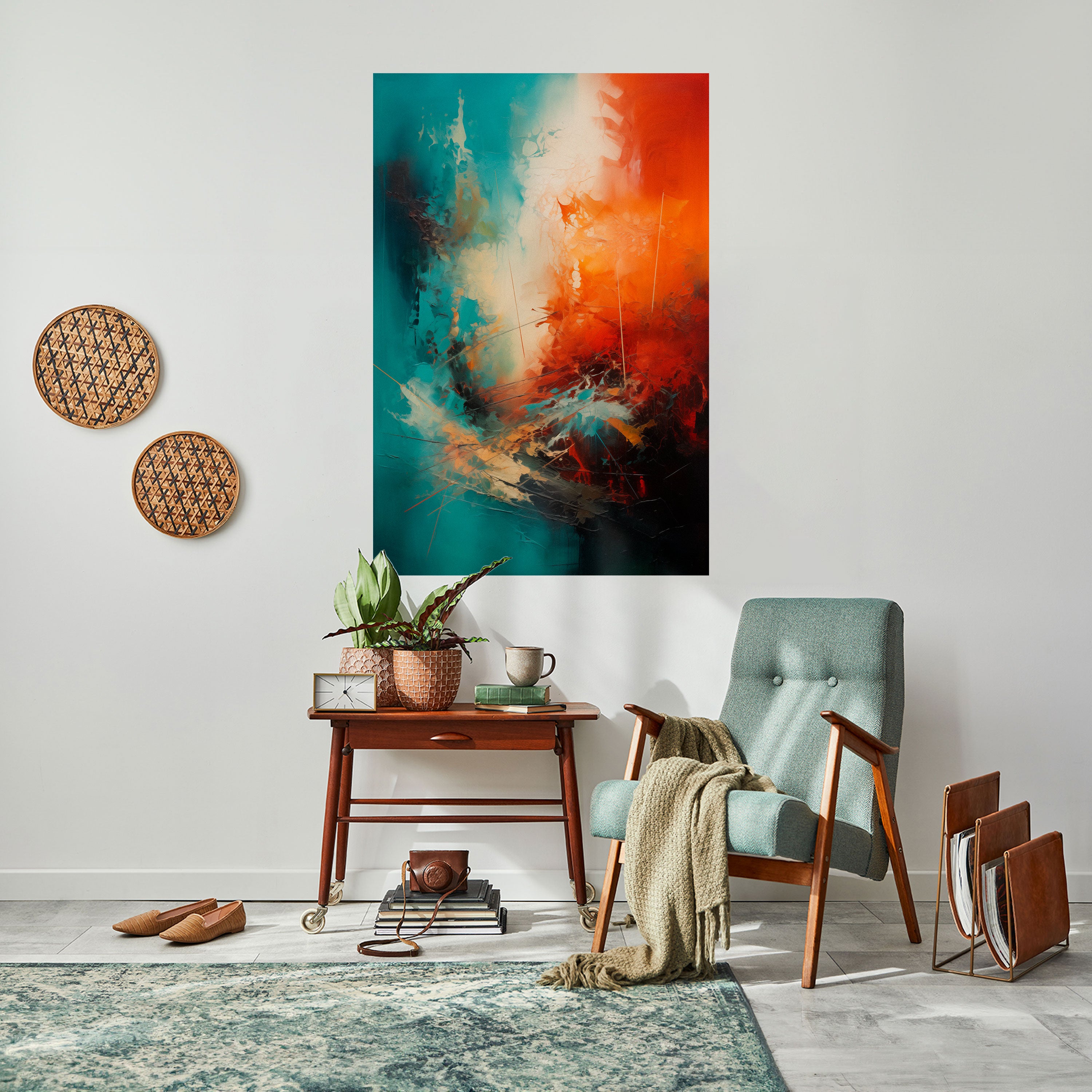 FIERY FUSION Peel and Stick Vertical Poster