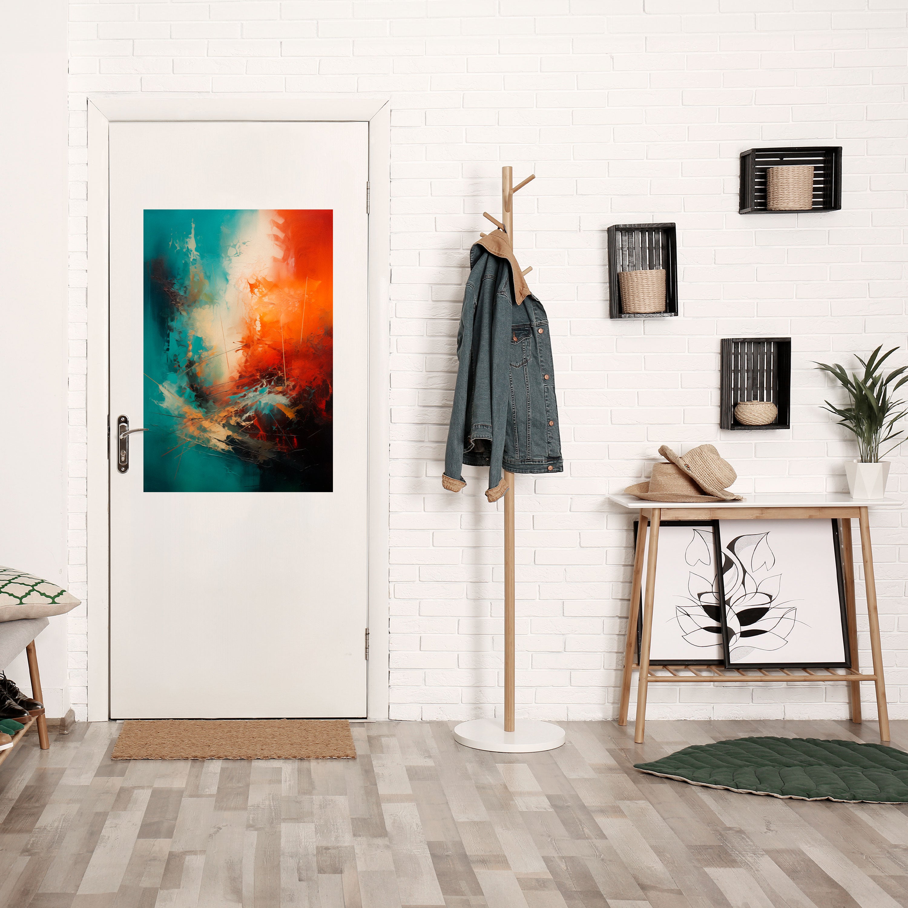 FIERY FUSION Peel and Stick Vertical Poster