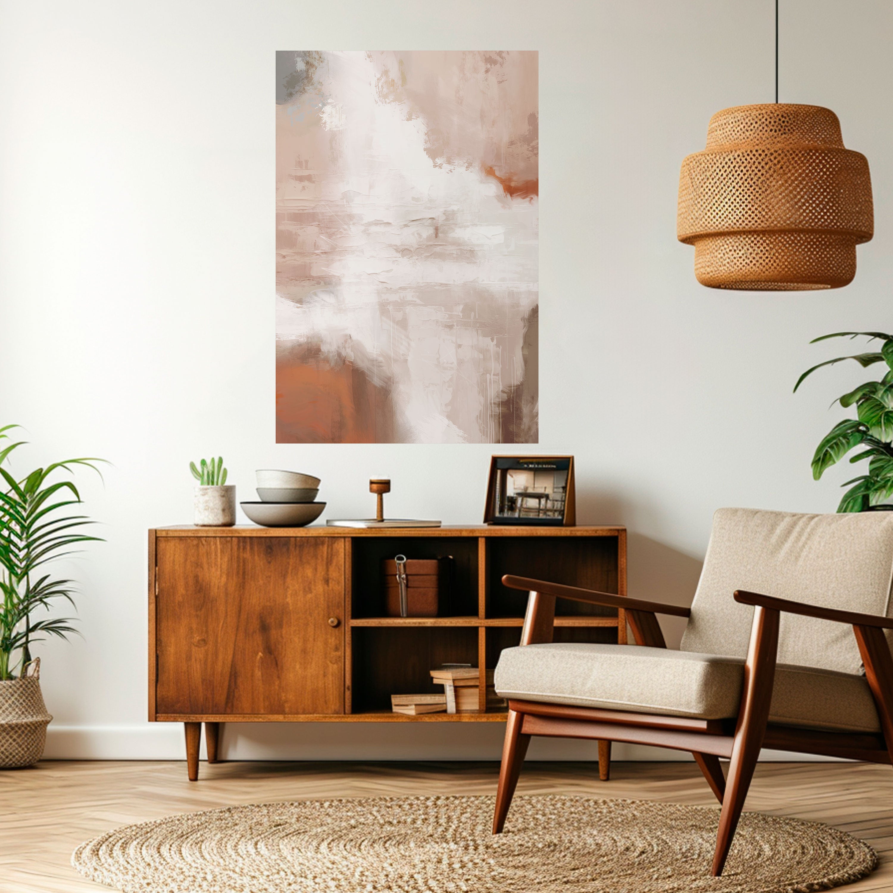 BLUSH SERENITY Peel and Stick Vertical Poster