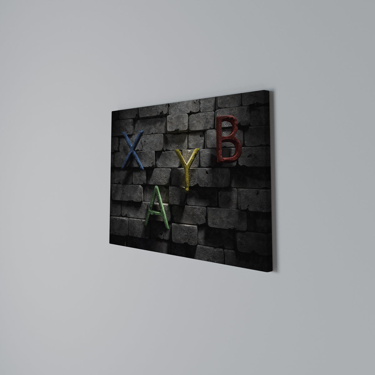 GAMER BRICK LETTERS Cuadro en lienzo horizontal