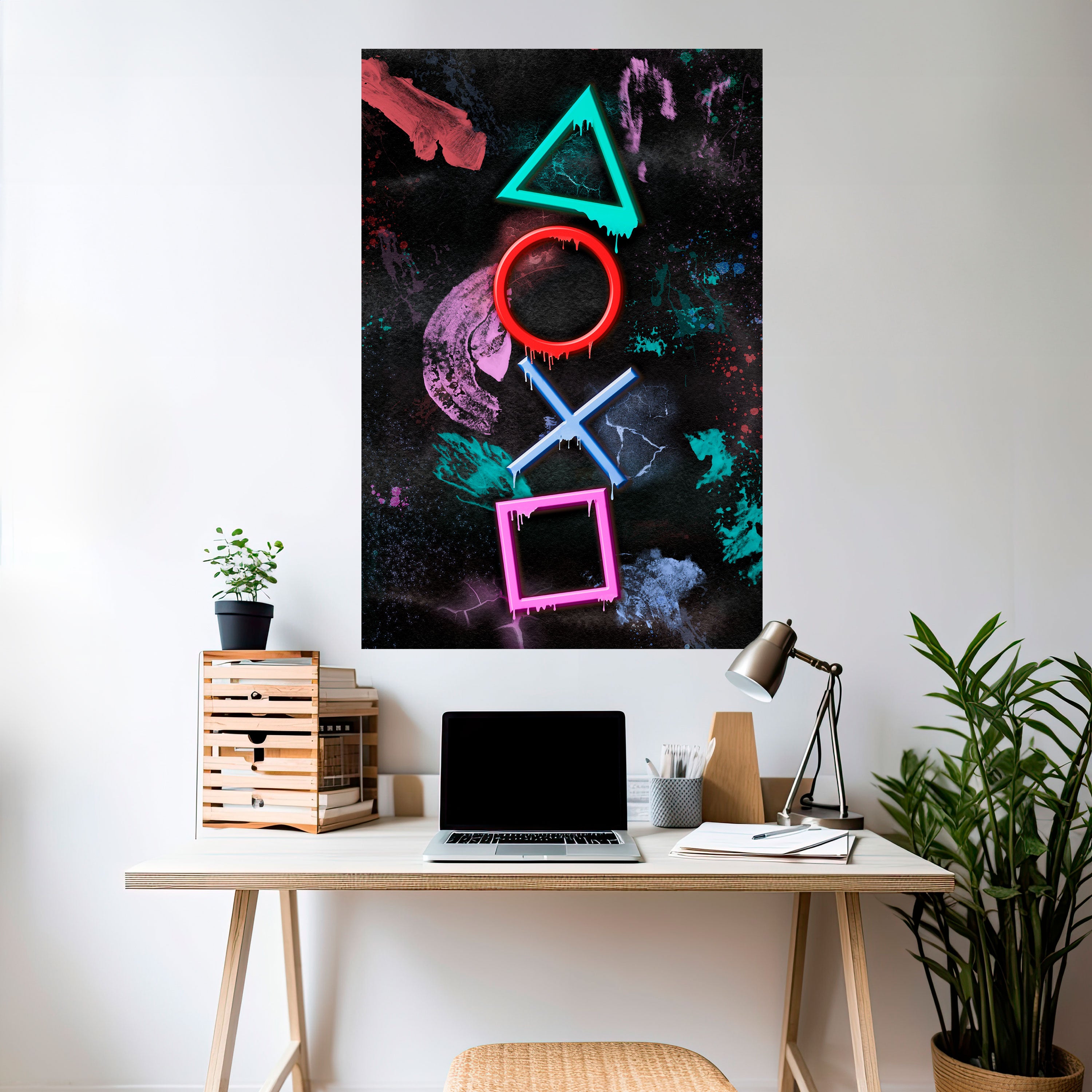 UPRISING NEON ICONS Peel and Stick Vertical Poster
