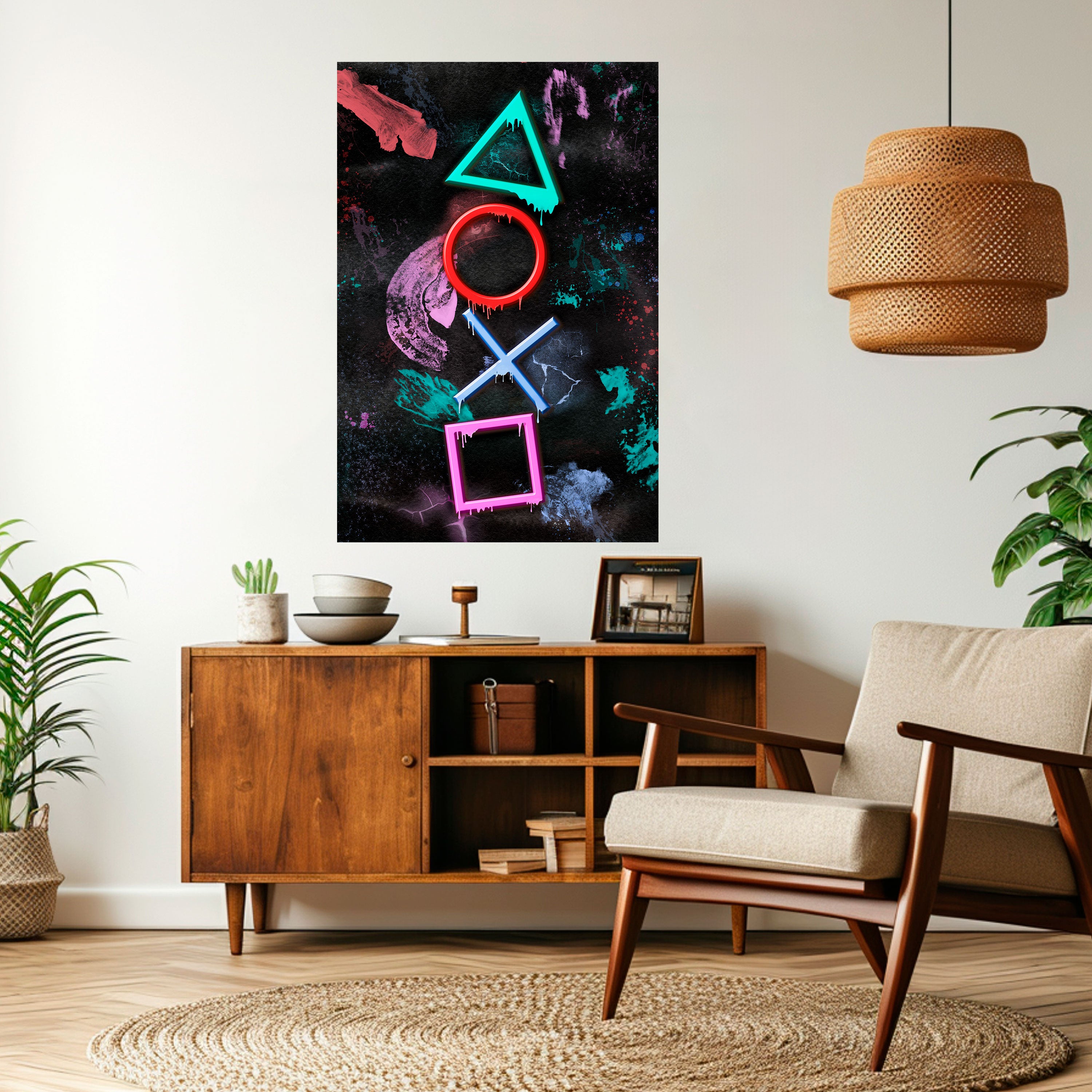 UPRISING NEON ICONS Peel and Stick Vertical Poster