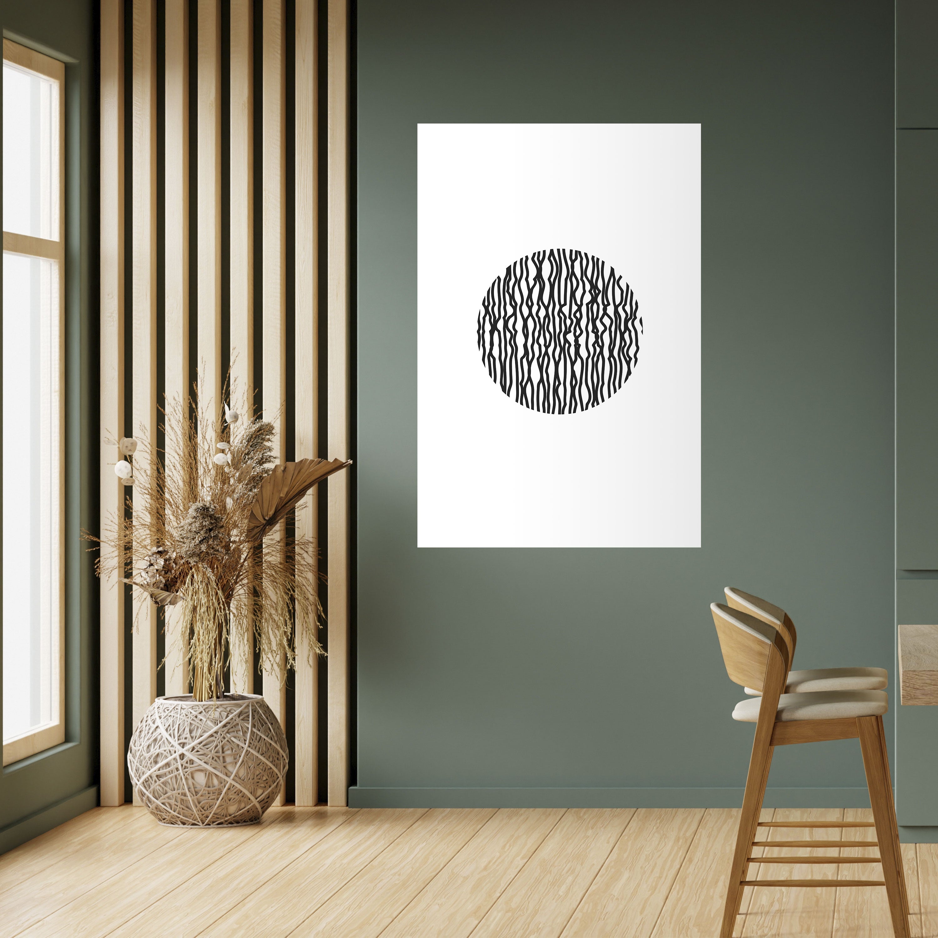 LUNA LINES Peel and Stick Vertical Poster