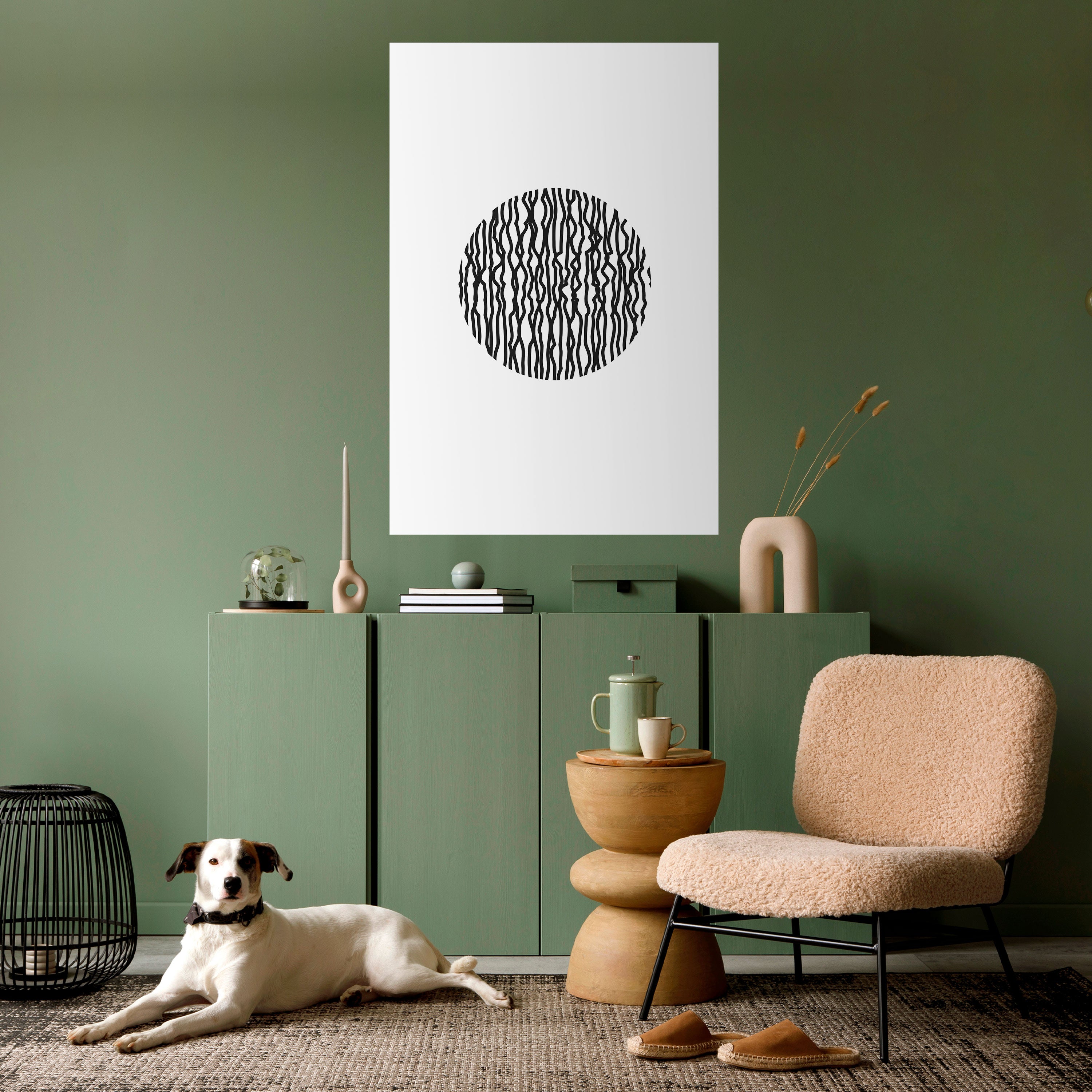 LUNA LINES Peel and Stick Vertical Poster