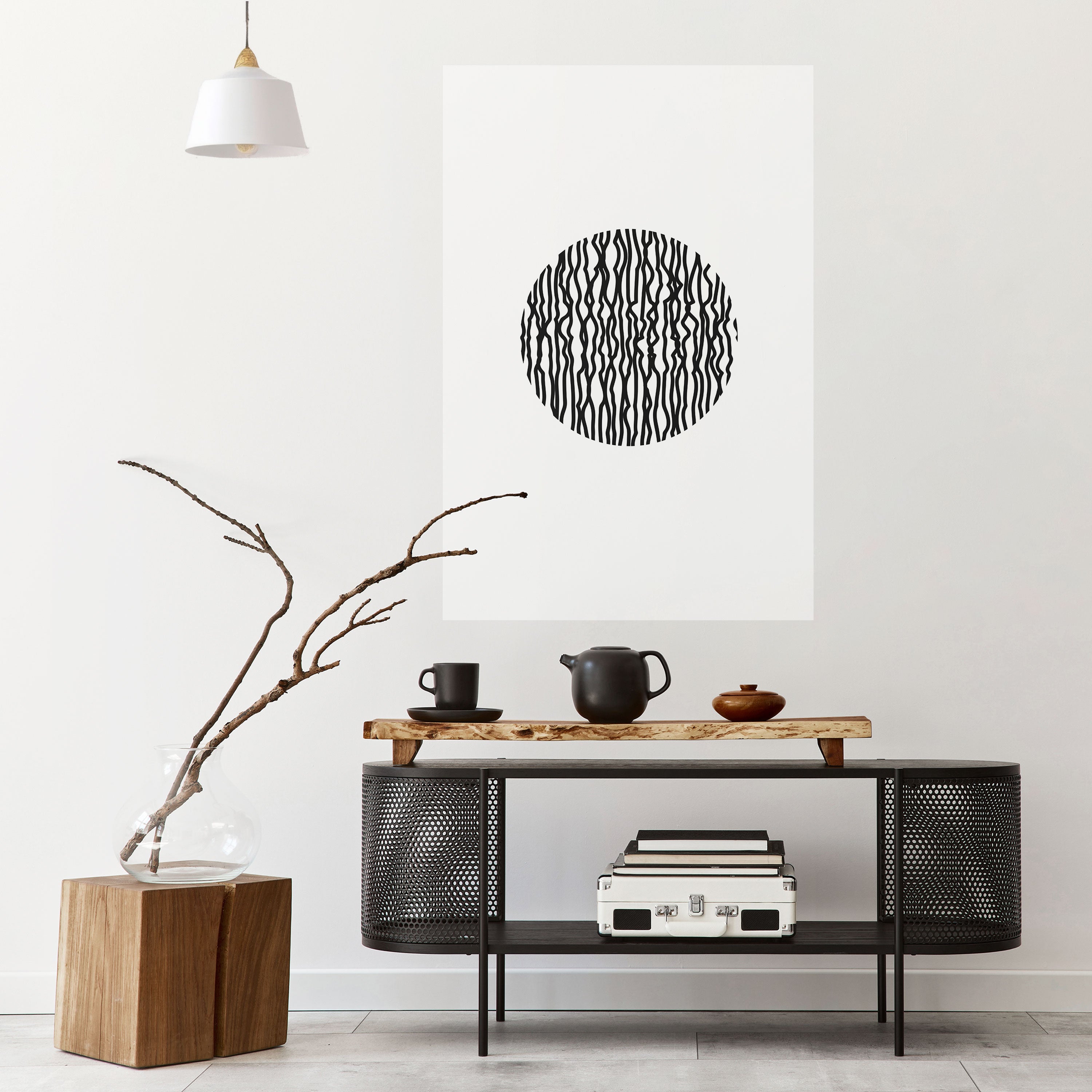 LUNA LINES Peel and Stick Vertical Poster