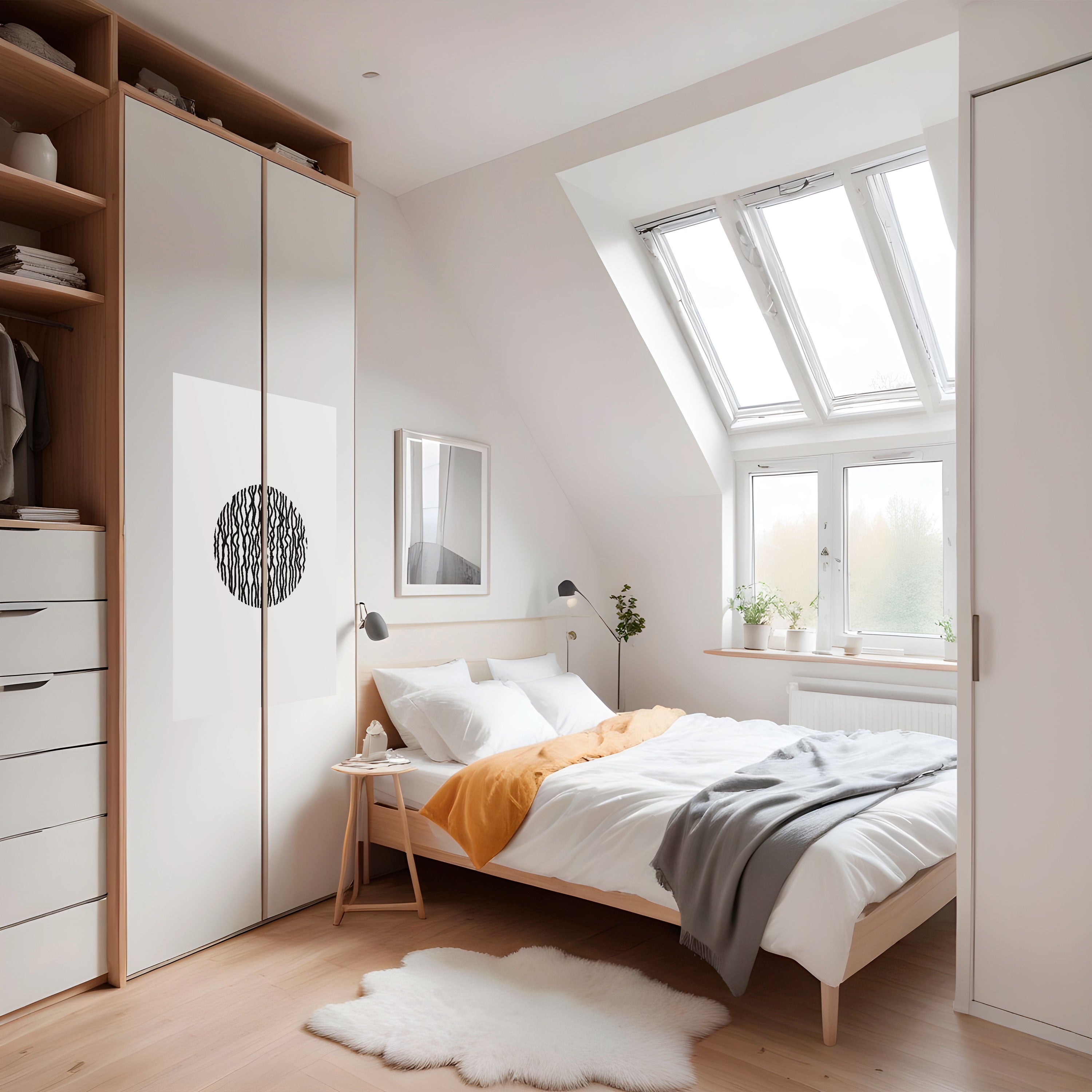 LUNA LINES Peel and Stick Vertical Poster