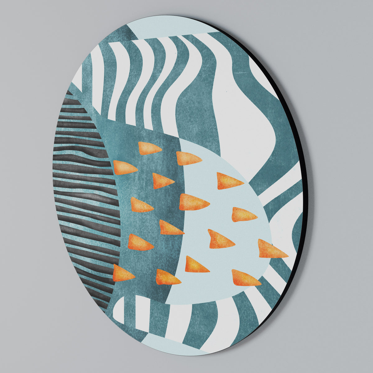 SHROUDED SHAPES Arte de pared redondo