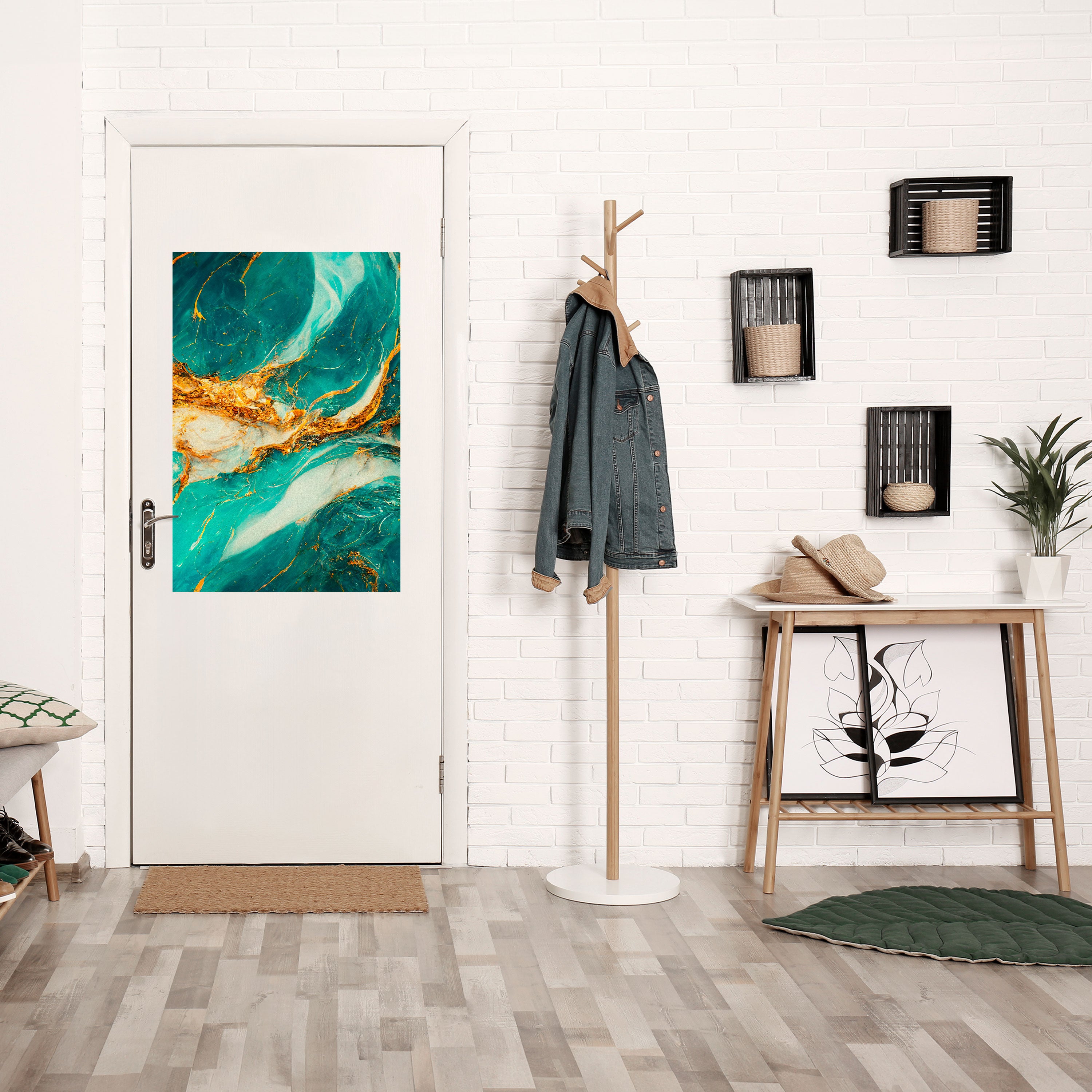 GILDED WHISPERS Peel and Stick Vertical Poster