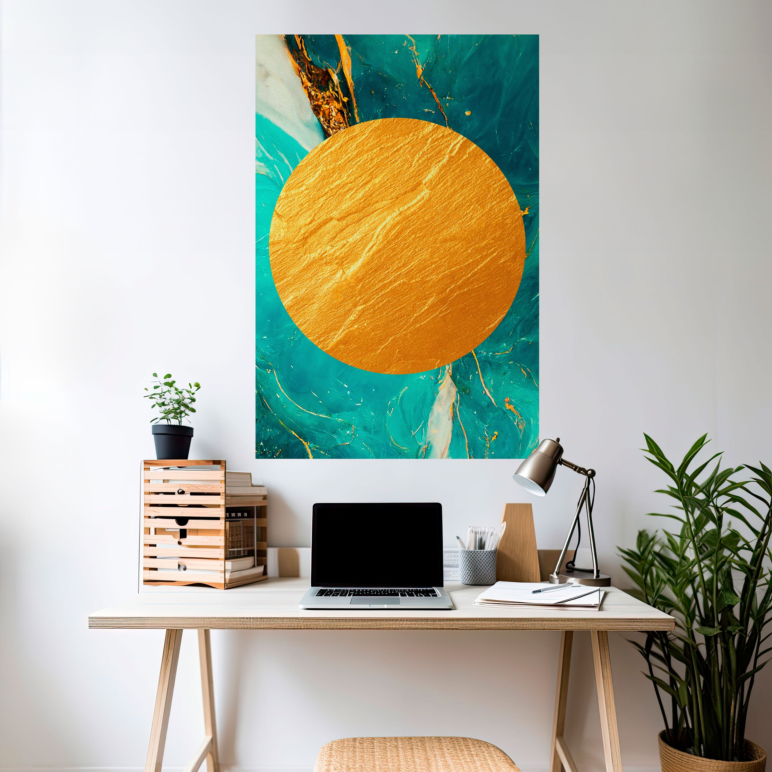 ETHEREAL AZURE Peel and Stick Vertical Poster