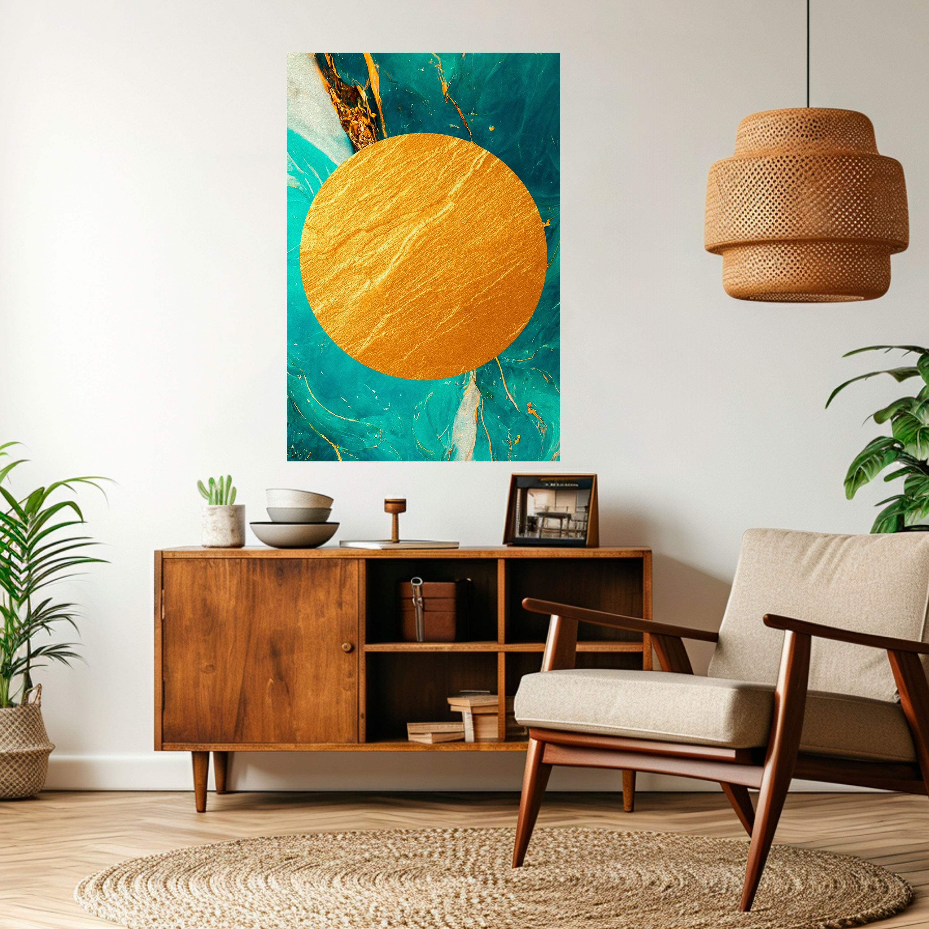 ETHEREAL AZURE Peel and Stick Vertical Poster