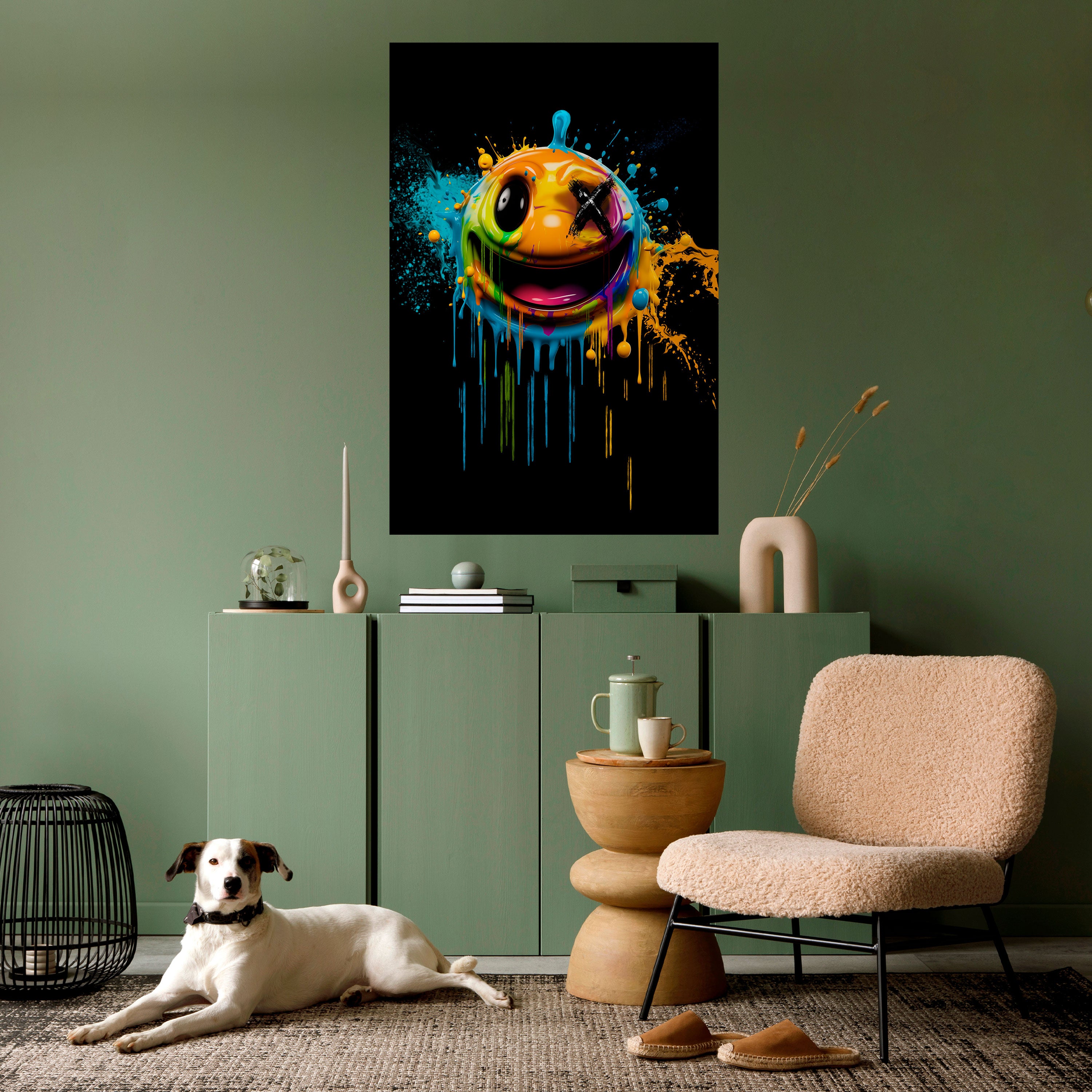 TRIPPY HAPPINESS Peel and Stick Vertical Poster