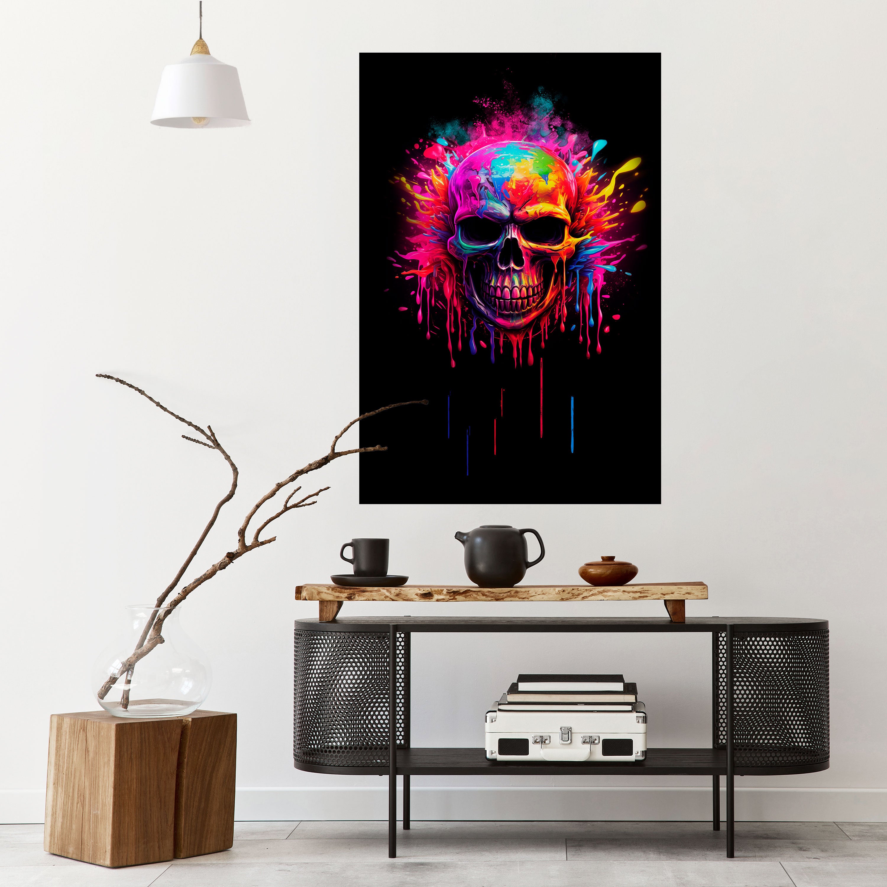 SKULL QUEST Peel and Stick Vertical Poster