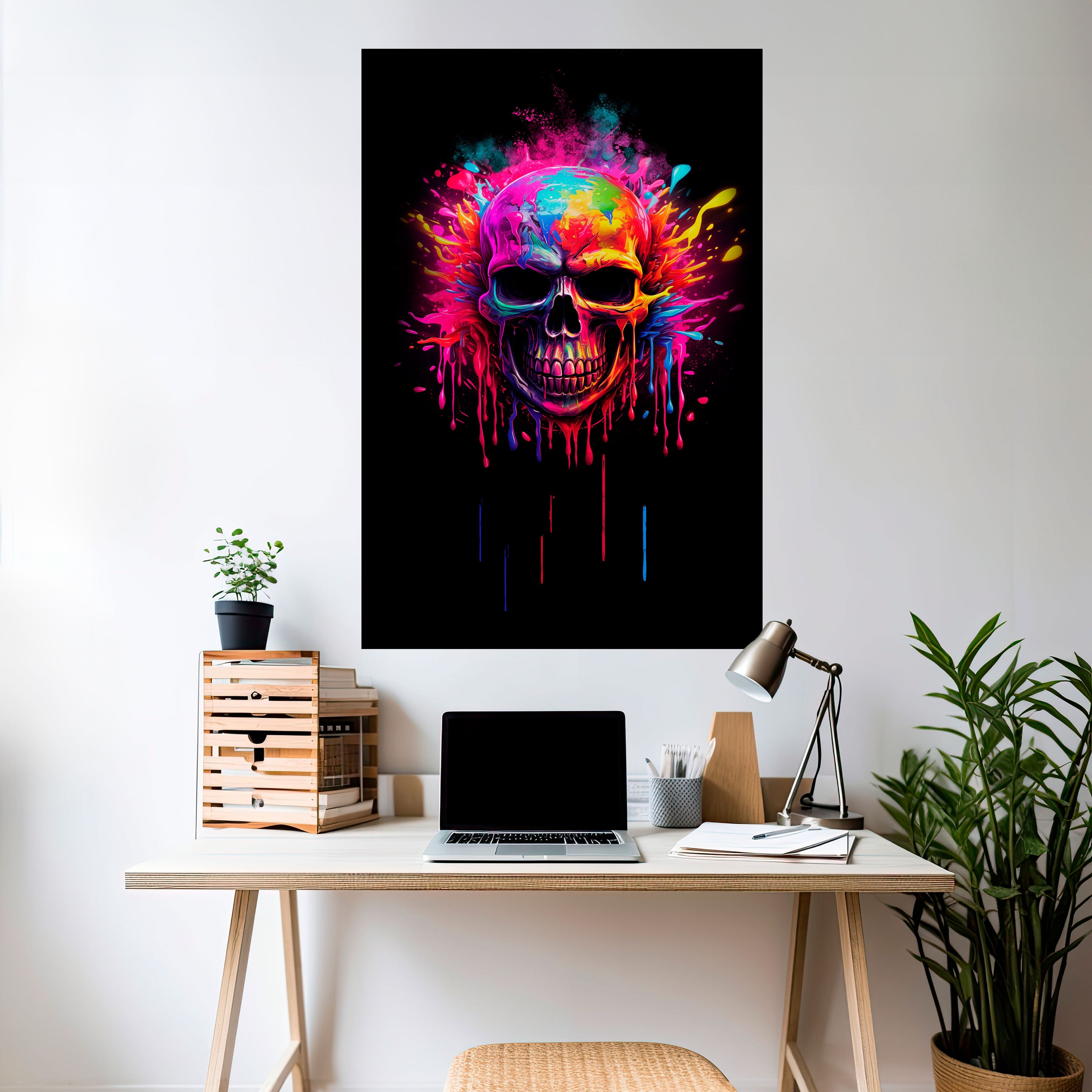 SKULL QUEST Peel and Stick Vertical Poster