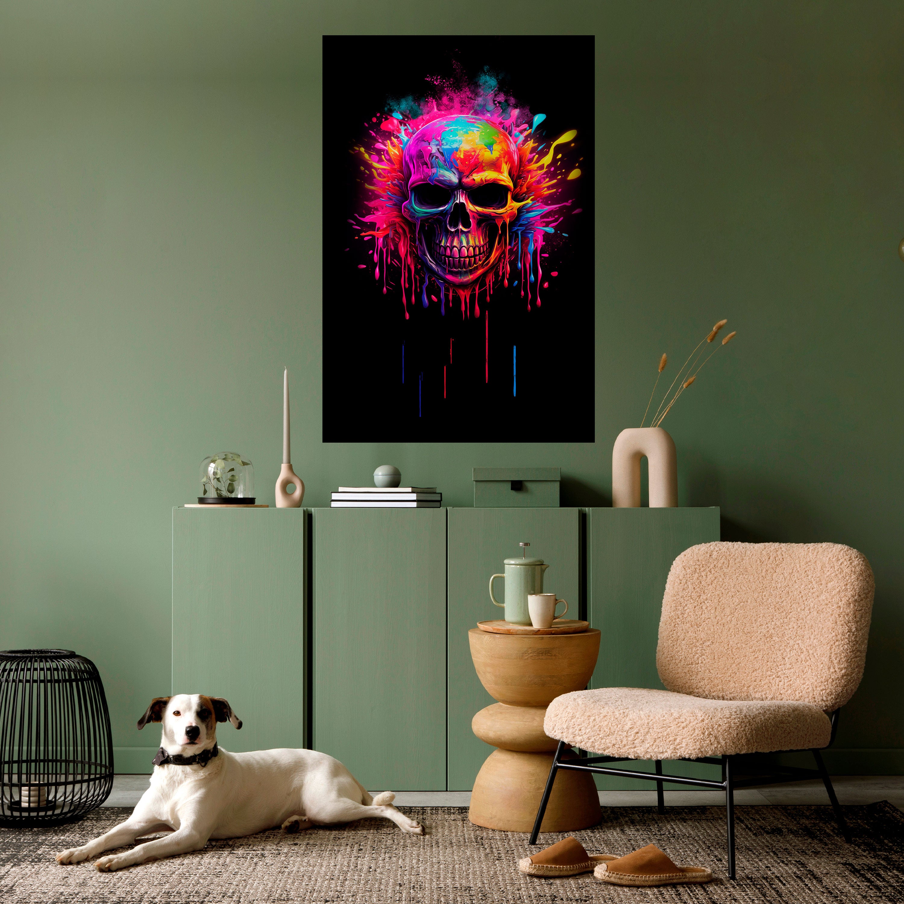 SKULL QUEST Peel and Stick Vertical Poster