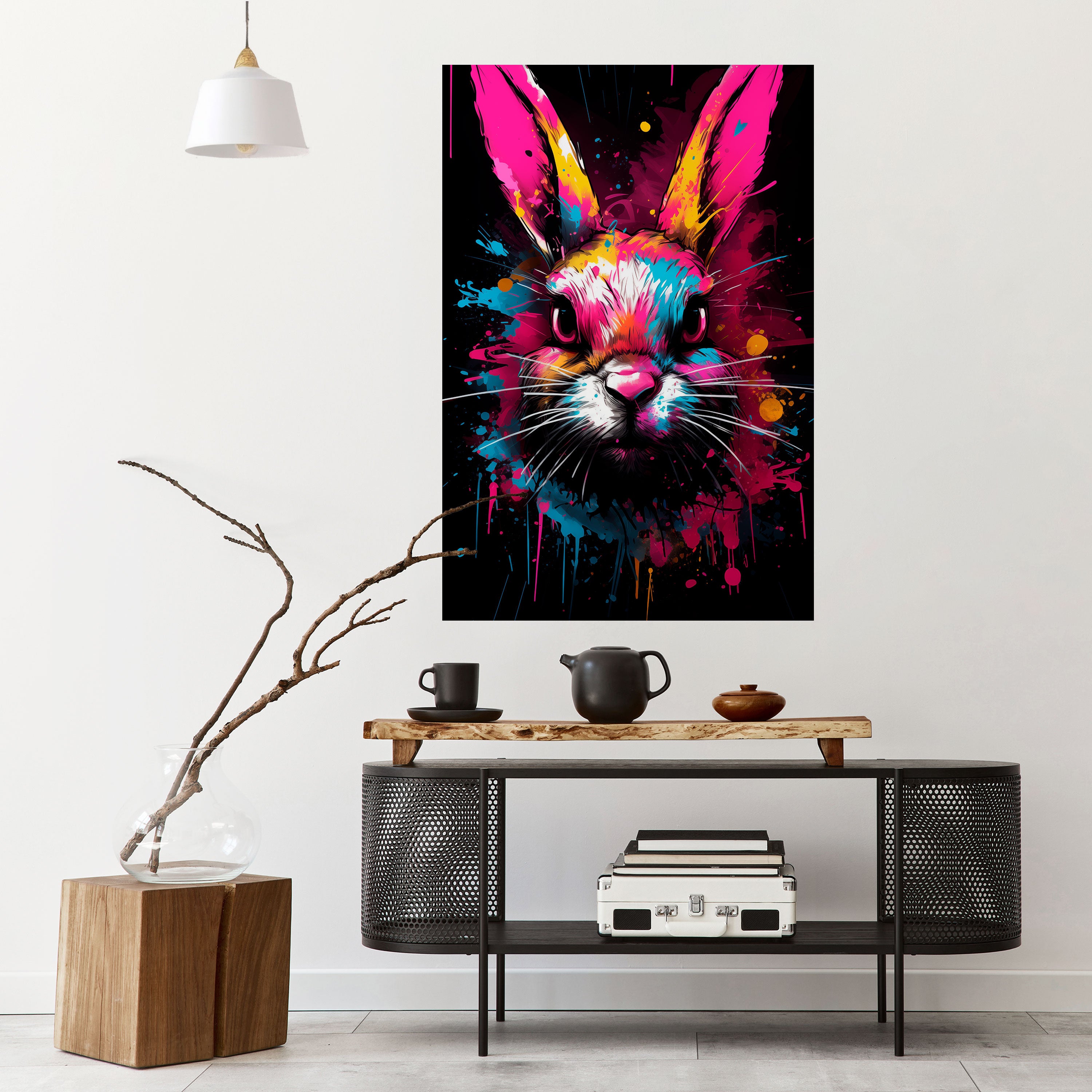 DON'T FOLLOW THE RABBIT Peel and Stick Vertical Poster