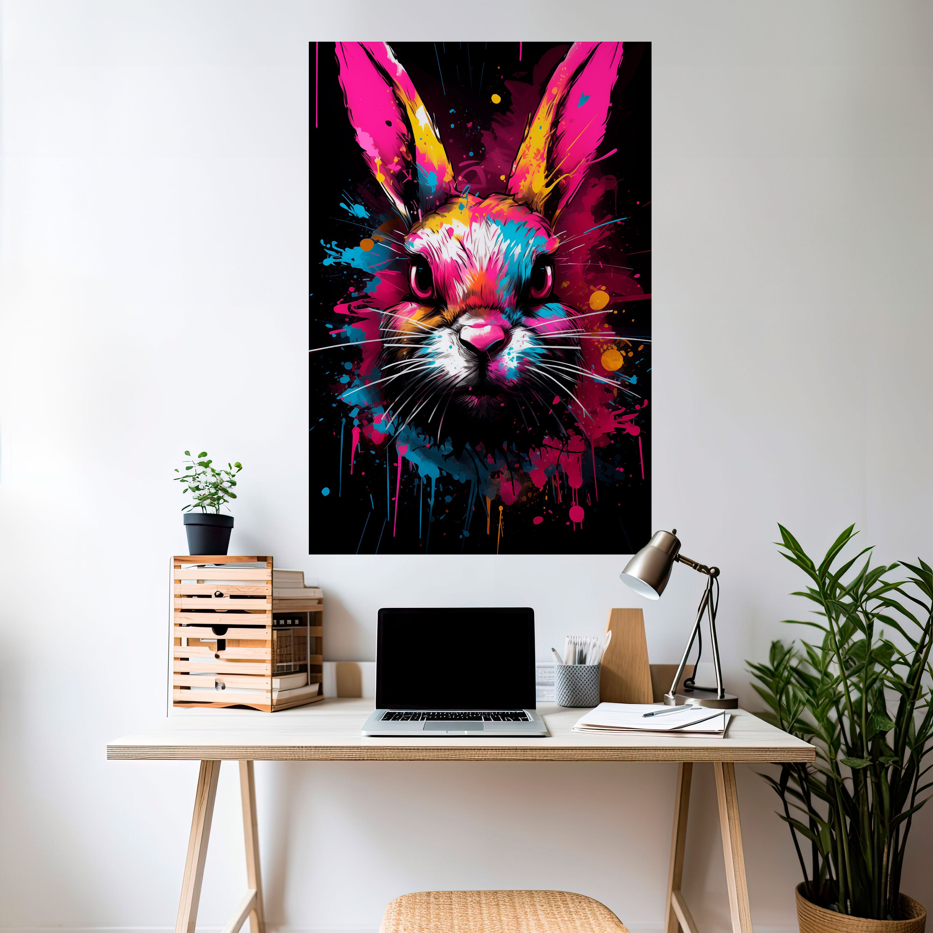 DON'T FOLLOW THE RABBIT Peel and Stick Vertical Poster