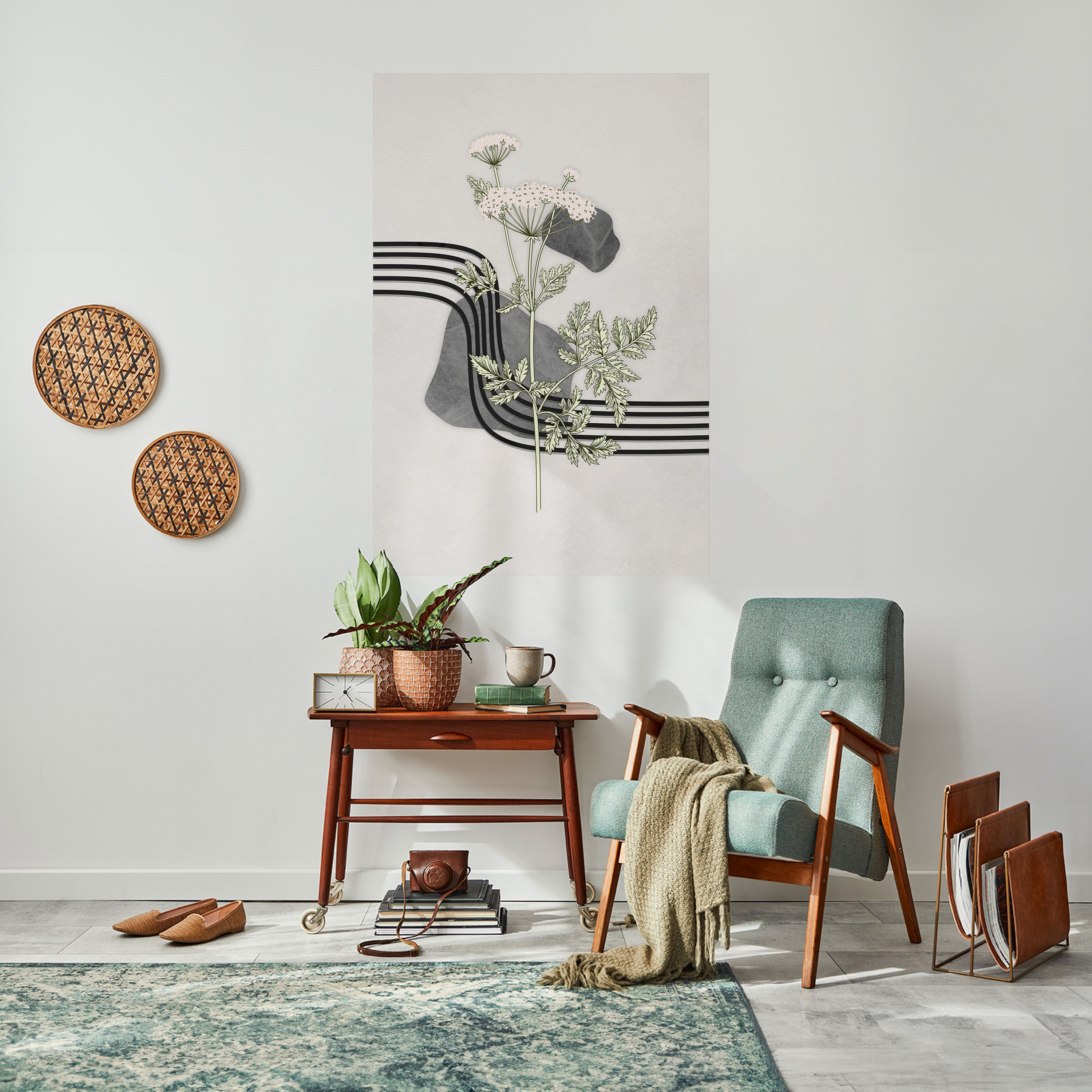HERACLEUM ARRAY Peel and Stick Vertical Poster