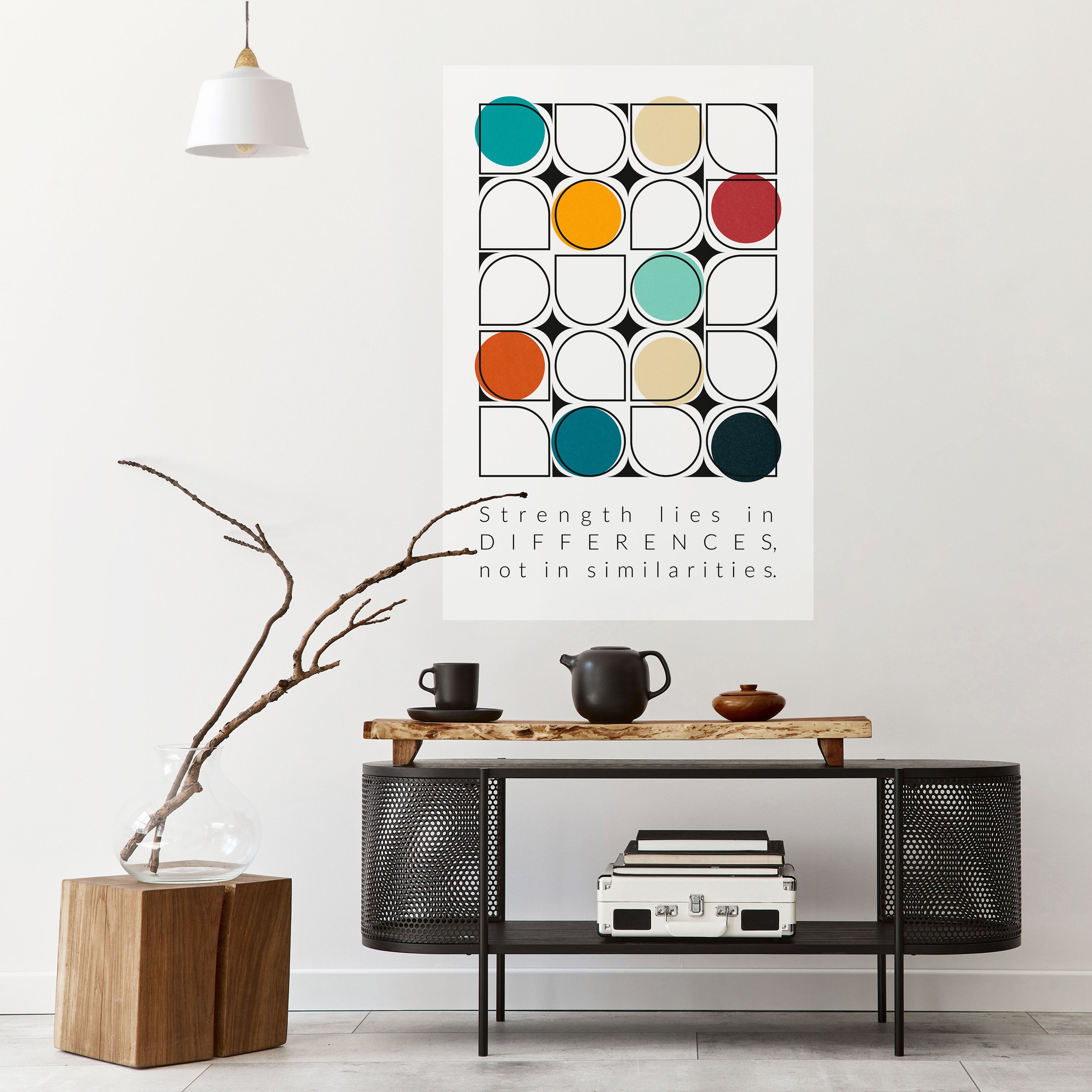 HUE HARMONY Peel and Stick Vertical Poster