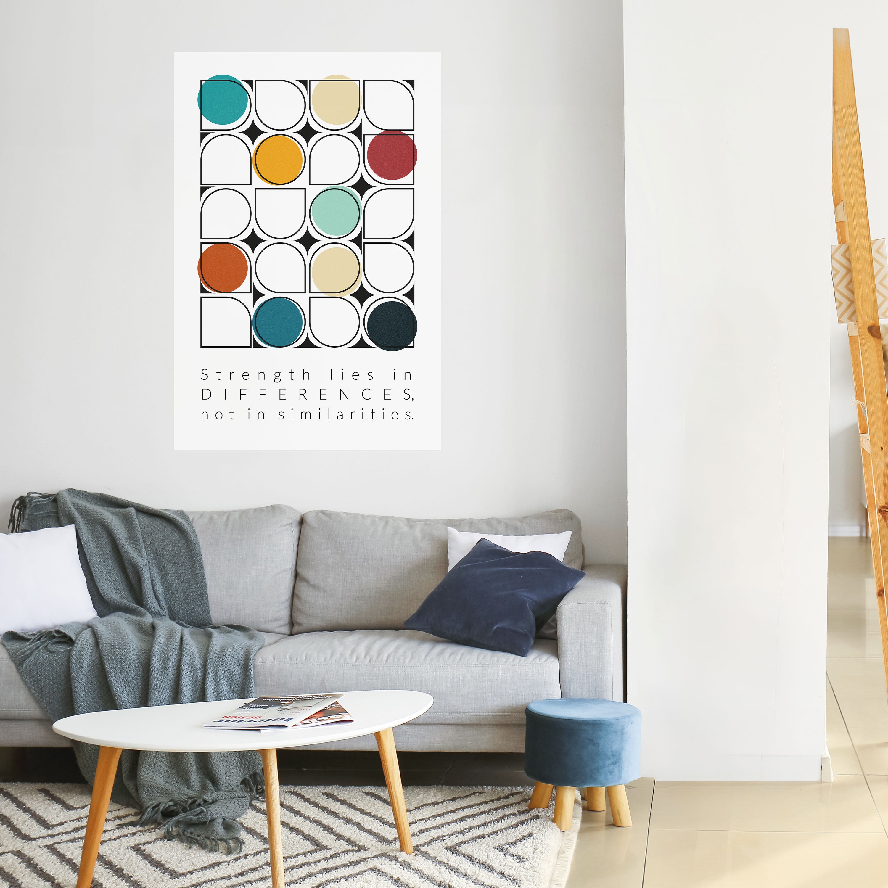 HUE HARMONY Peel and Stick Vertical Poster