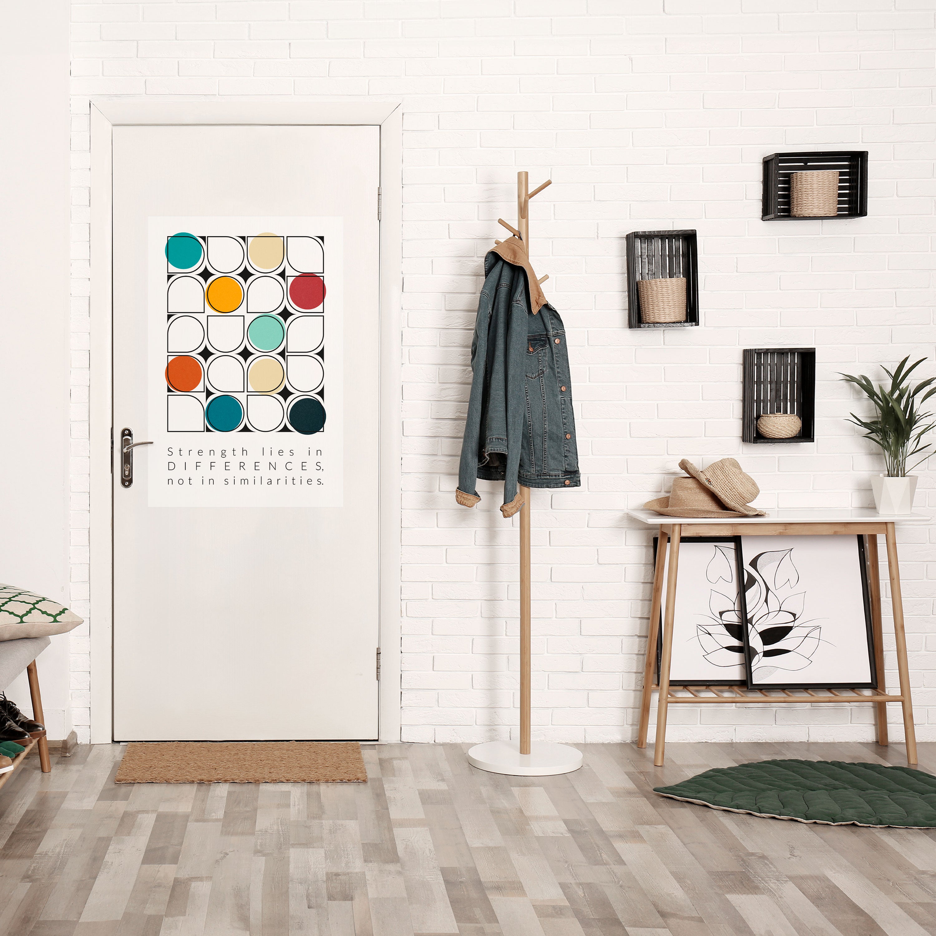 HUE HARMONY Peel and Stick Vertical Poster