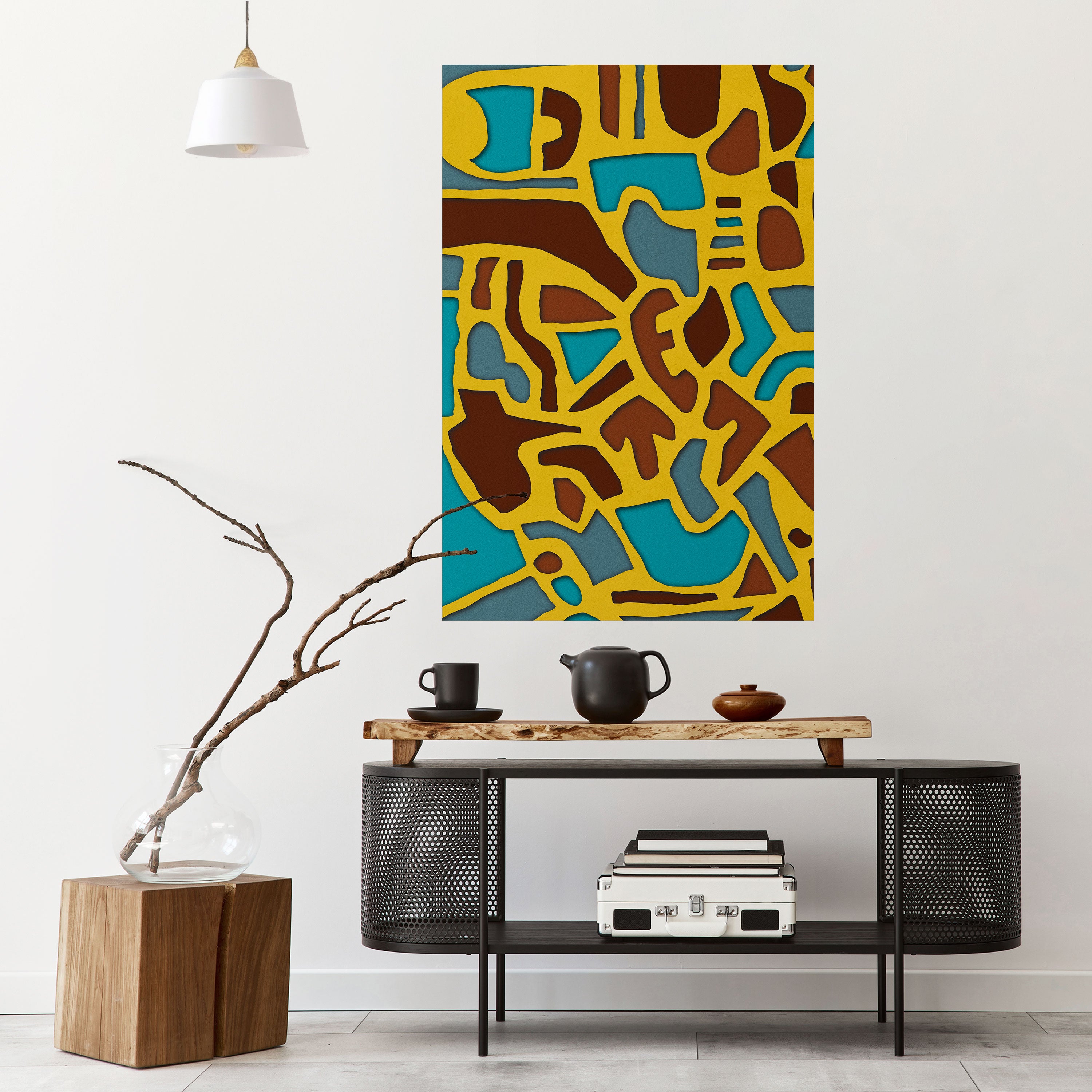 ASSYMETRICAL HARMONY Peel and Stick Vertical Poster