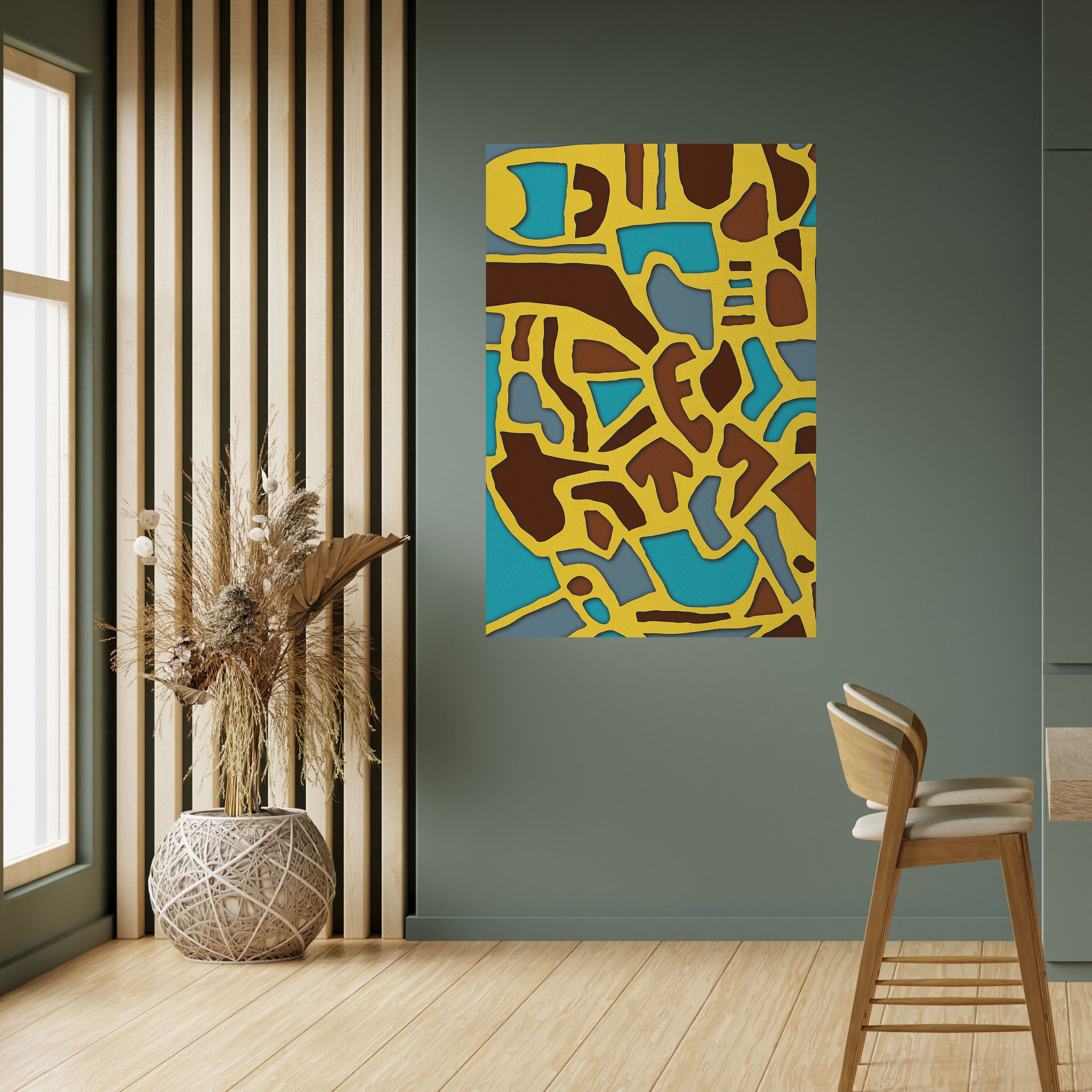 ASSYMETRICAL HARMONY Peel and Stick Vertical Poster